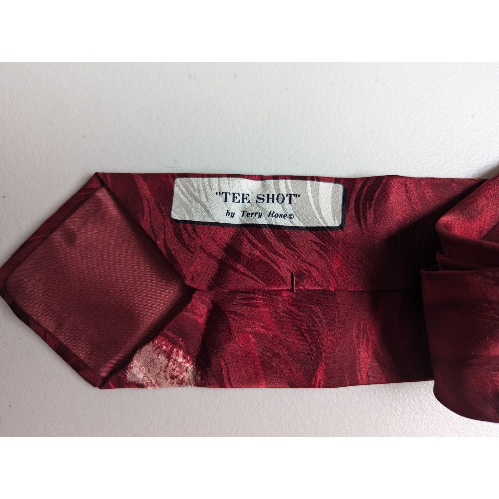 Other Terry Rose Golf Tie Silk Tee Shot Red Dad Novelty Gift Size ONE SIZE - 2 Thumbnail