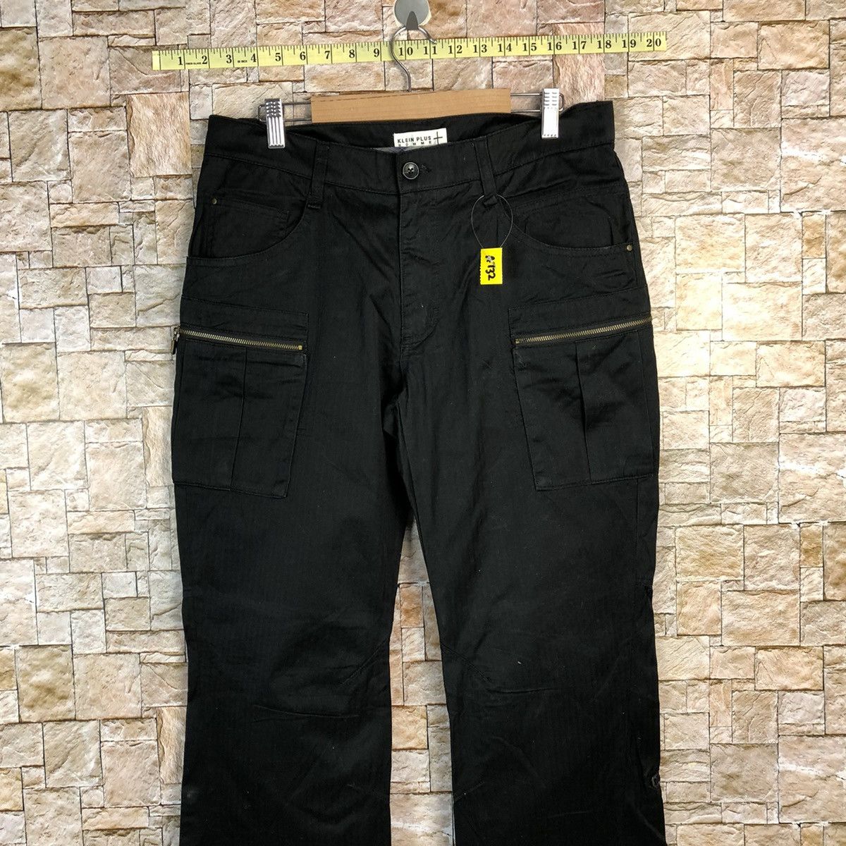 Japanese Brand Klein Plus Black Cargo Multipocket Pants #A732 Size US 31 - 2 Thumbnail