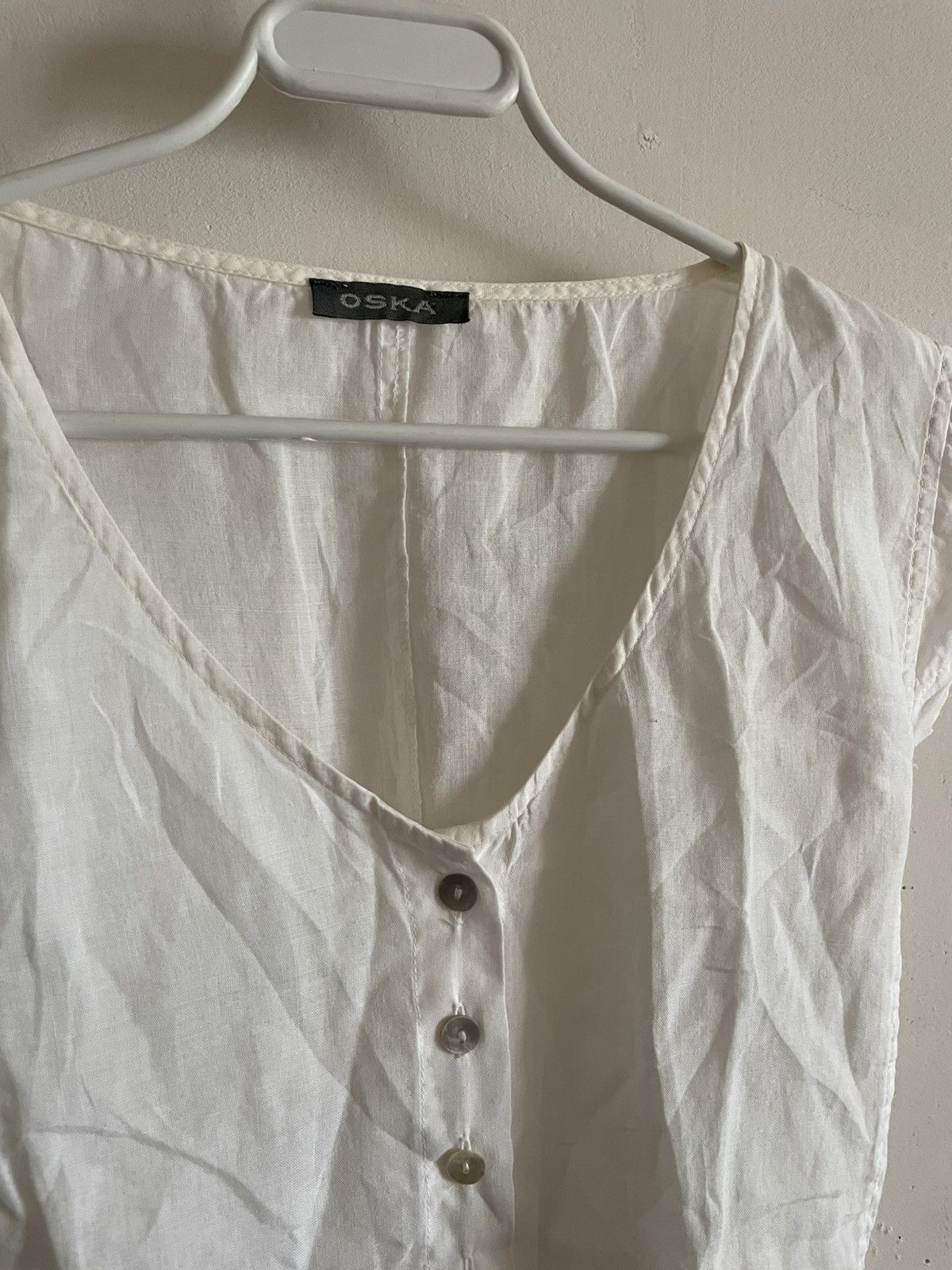 Japanese Brand × OSKA VINTAGE OSKA LEINEN 2000s Blouse Size M / US 6-8 / IT 42-44 - 2 Thumbnail