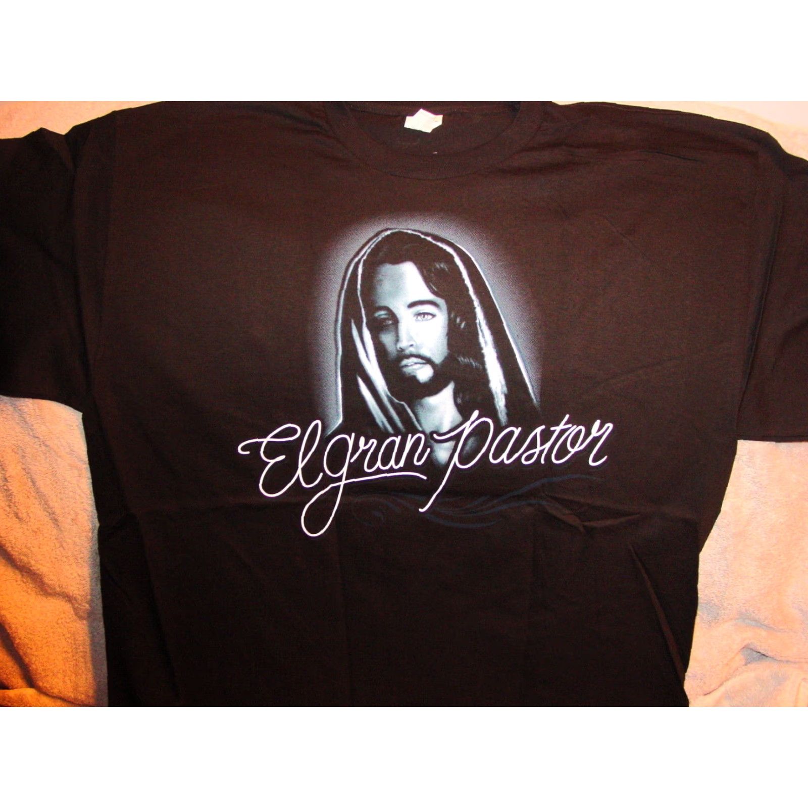 Vintage VINTAGE Jesus El Gran Pastor T-Shirt Men 2XL Short Sleeve Black Graphic Tee Christian Religious Size US XXL / EU 58 / 5 - 2 Thumbnail