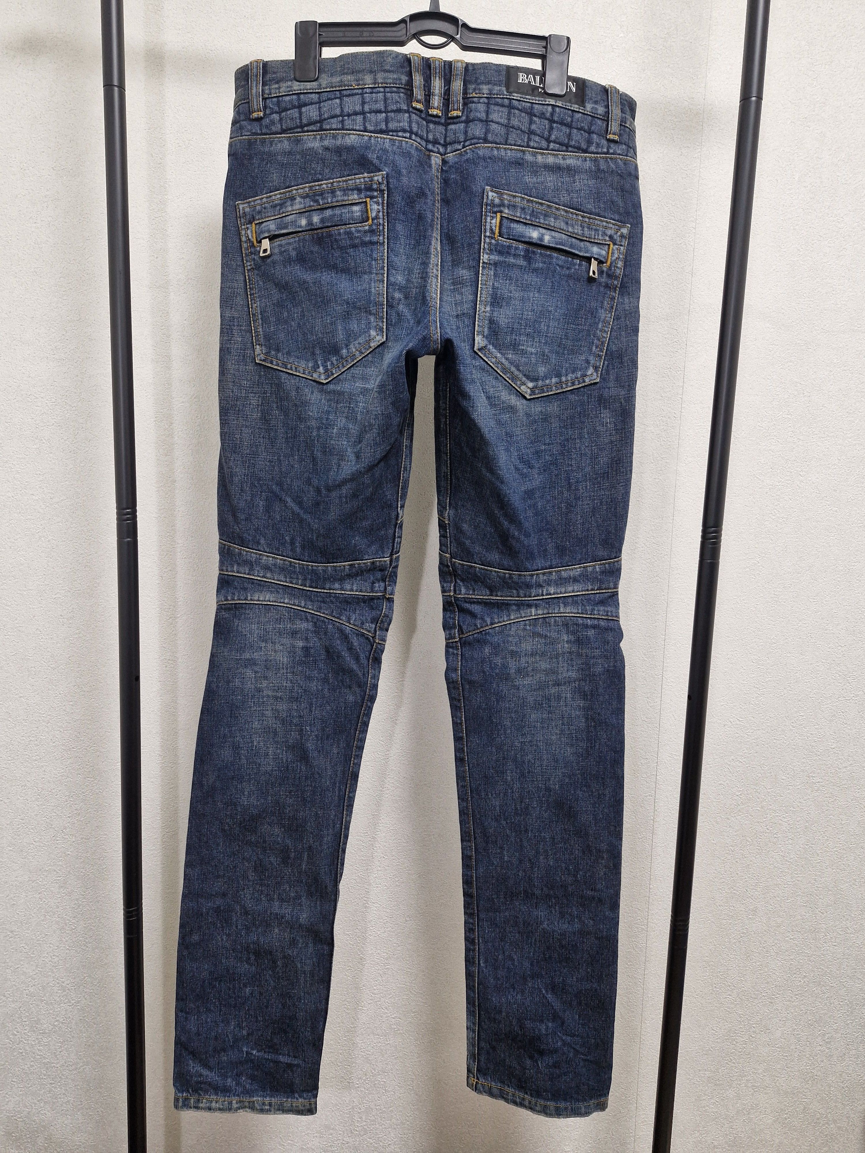 Balmain BALMAIN FW12 Quilted Biker Jeans Size US 30 / EU 46 - 3 Thumbnail