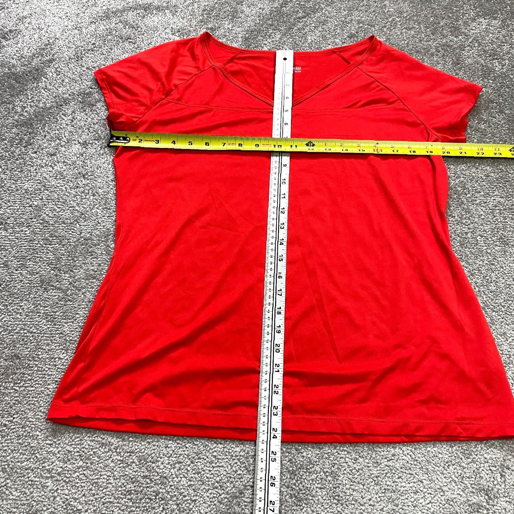 Vintage Columbia Top Women XL Red Active Raglan Short Sleeve V-Neck Casual Athleisure Size XL / US 12-14 / IT 48-50 - 6 Thumbnail