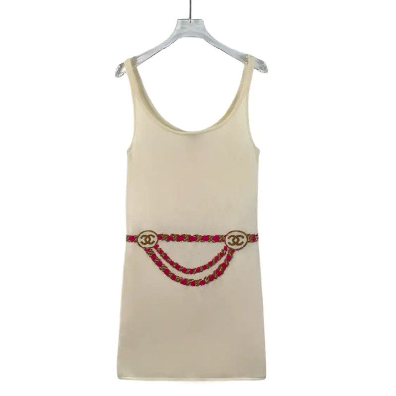 Chanel Chanel Beige Cashmere Women's Dress 0089 Size XXS / US 00 / IT 34 - 1 Thumbnail