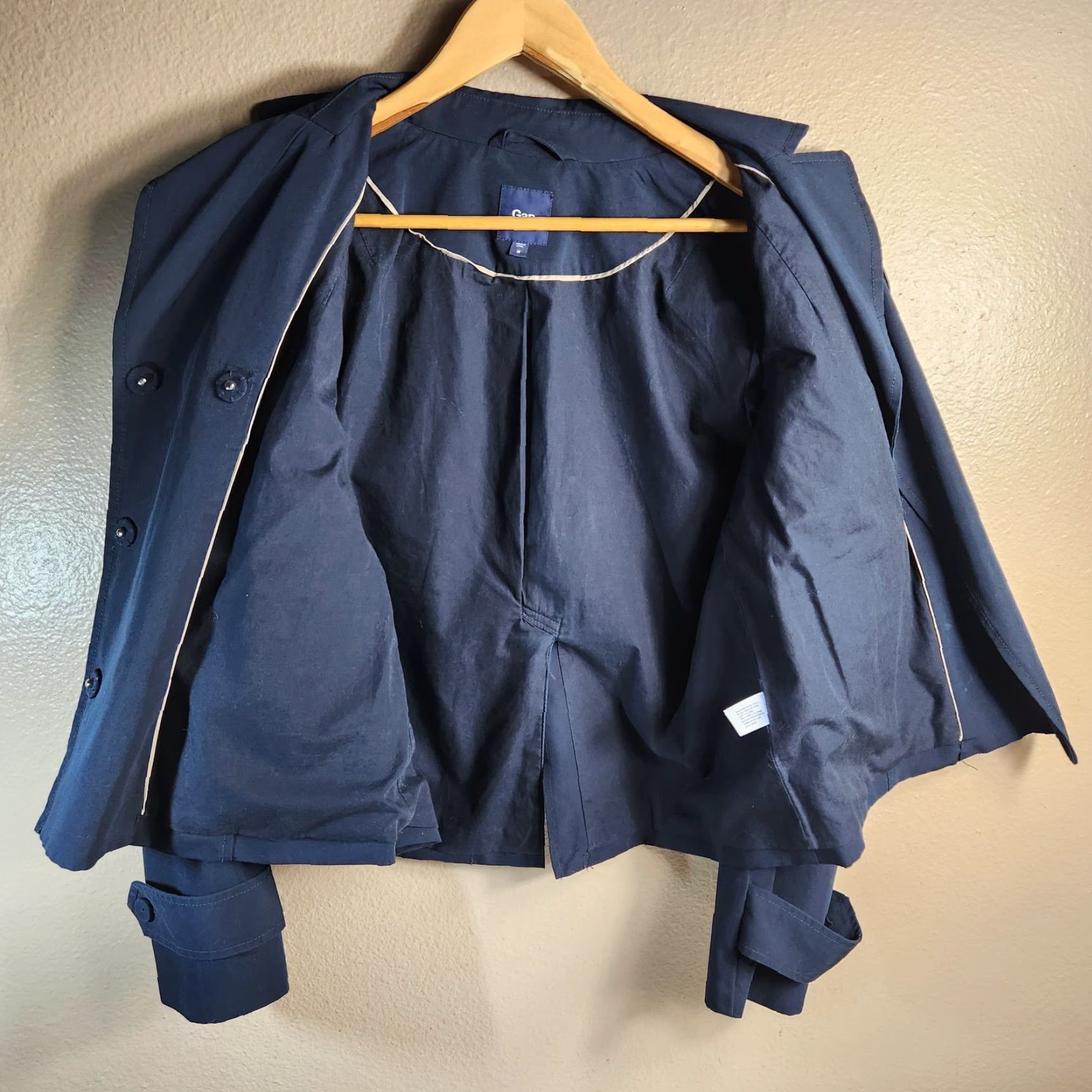 Gap Gap Womens M Navy Snap Front Utility Lightweight Double Breasted Jacket Shirt (Jacket) Mens? Size M / US 6-8 / IT 42-44 - 6 Thumbnail