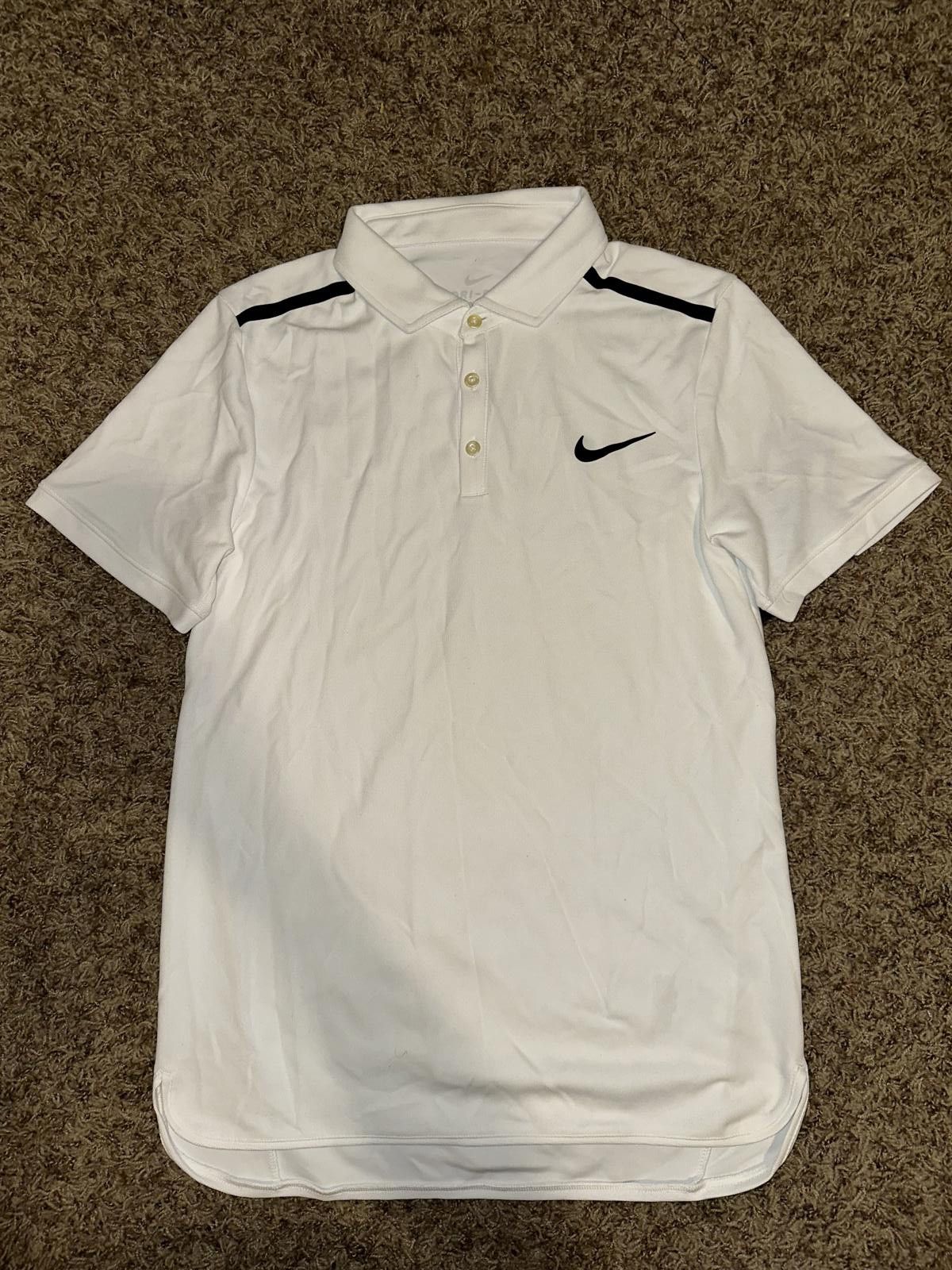 Nike Nike Men’s Dri-Fit Court Dry Advantage Tennis Polo Shirt White/Black Size US S / EU 44-46 / 1 - 1 Thumbnail