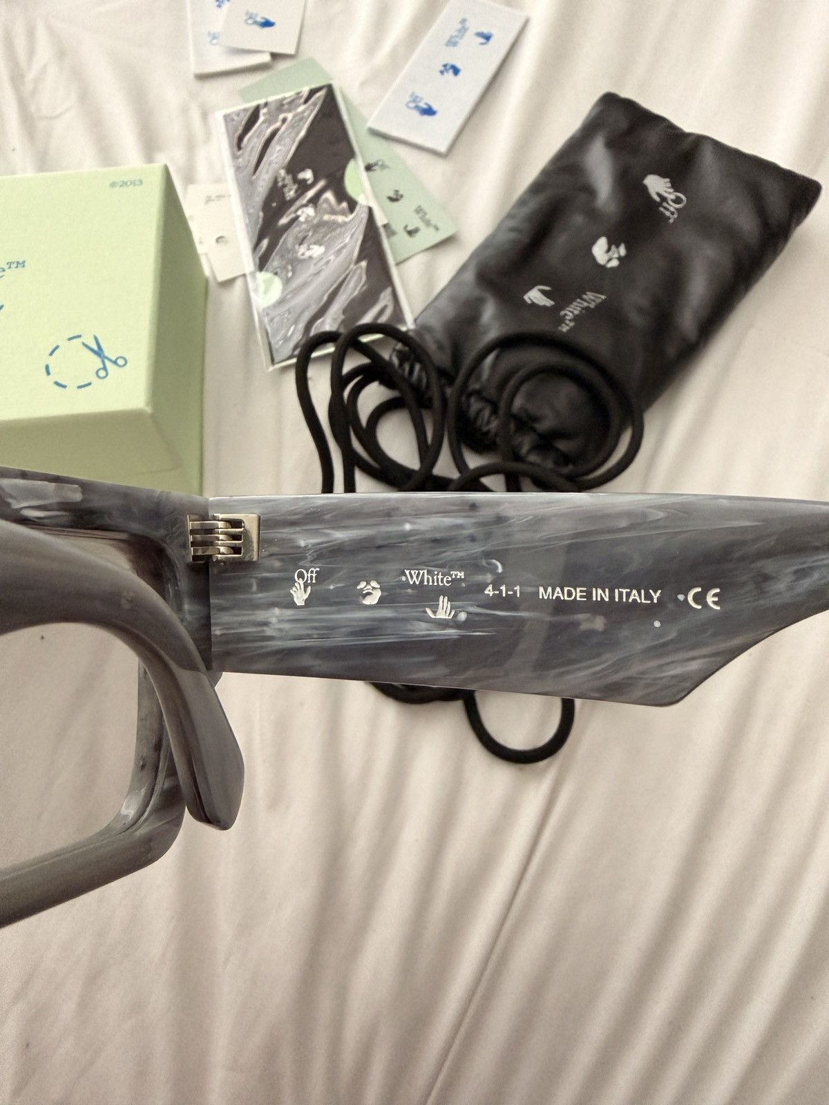 Off-White OFF-WHITE CATALINA RECTANGULAR FRAME SUNGLASSES LIGHT GREY Size ONE SIZE - 9 Thumbnail