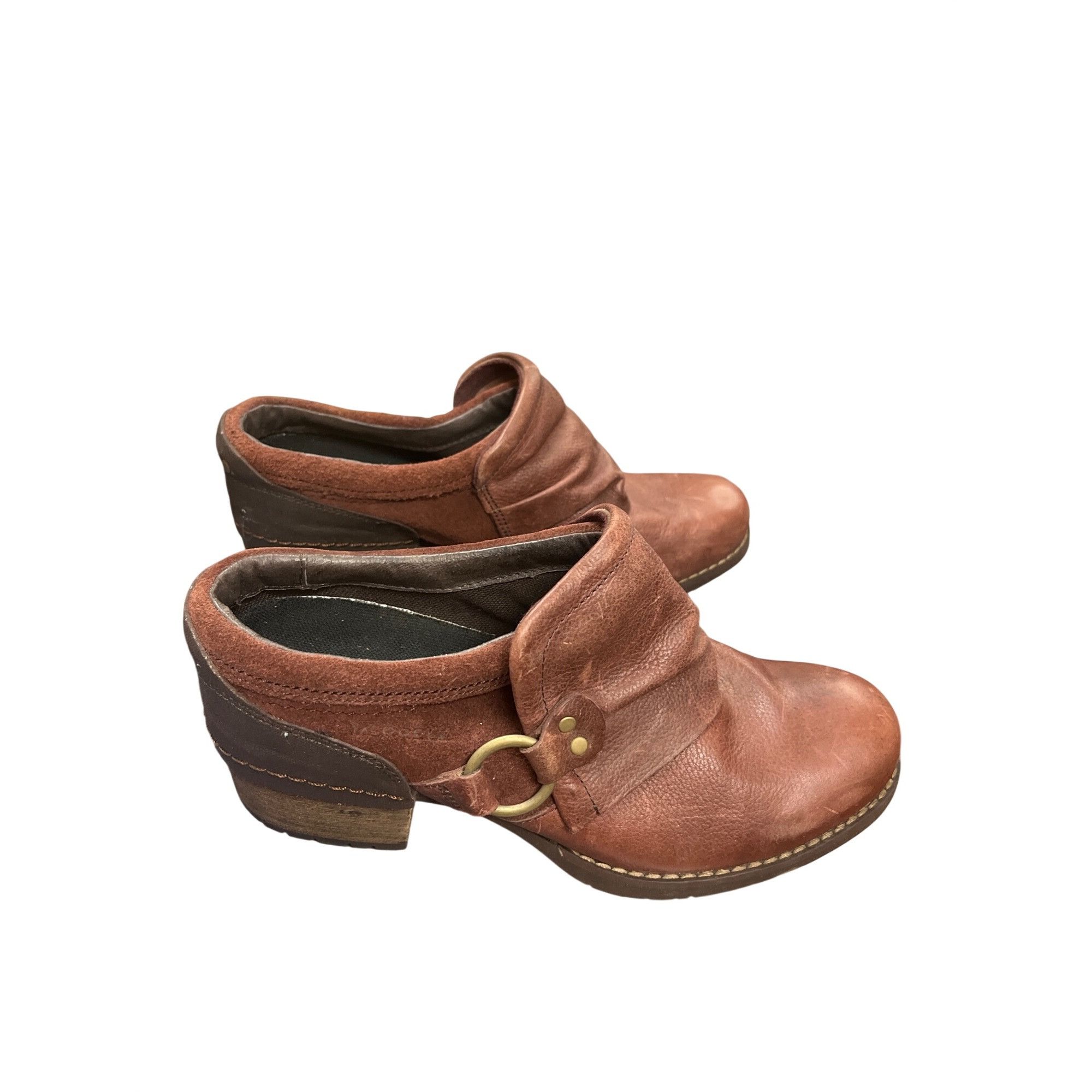 Merrell Merrell Chocolate wms brown leather mules clogs shoes sz 8 S Size US 8 / IT 38 - 3 Thumbnail