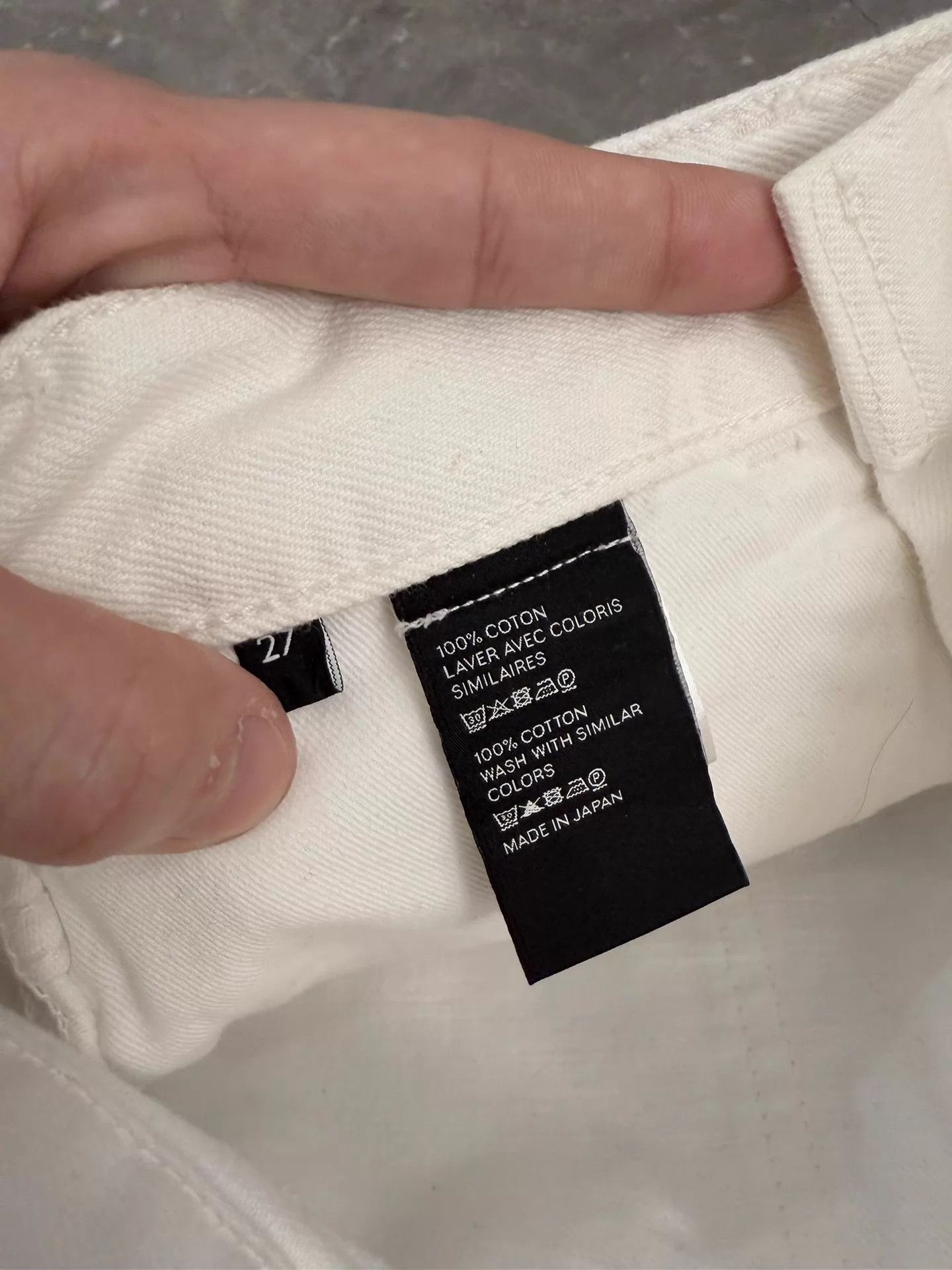Celine Celine Hedi Slimane 003 Straight White Jeans 27 Size 27" / US 4 / IT 40 - 7 Thumbnail