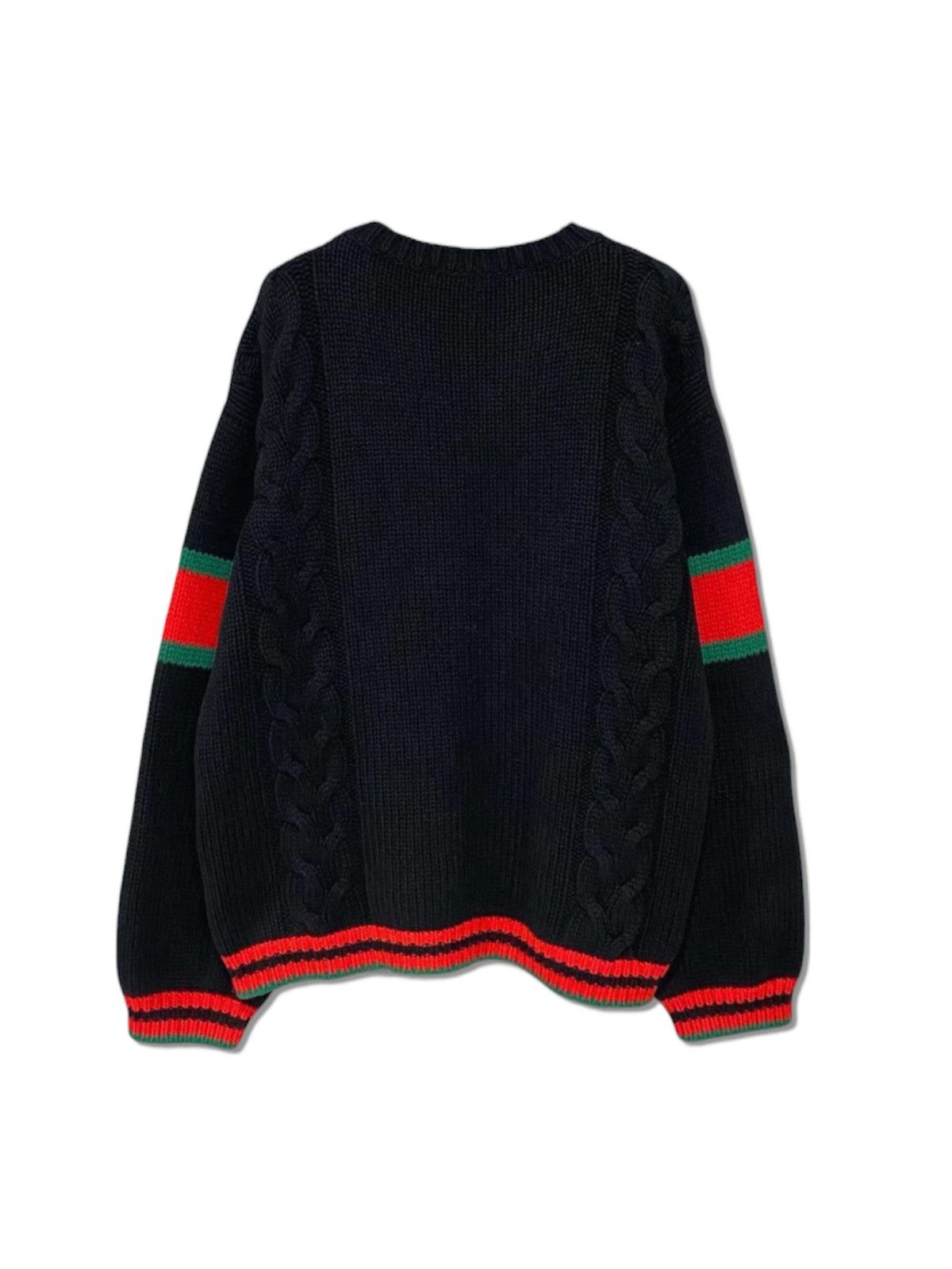 Gucci Gucci L Cable Blue Knitted Wool Sweater Crewneck Size US L / EU 52-54 / 3 - 2 Thumbnail