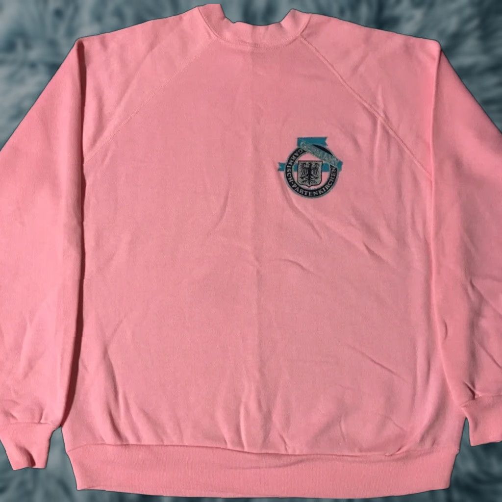Vintage VINTAGE Garmisch Partenkirchen Germany Crest Sweatshirt Hoodie L Pink Men 90s School Track Grunge USA Military Football Basketball Surf Punk Retro USA Size US L / EU 52-54 / 3 - 1 Thumbnail