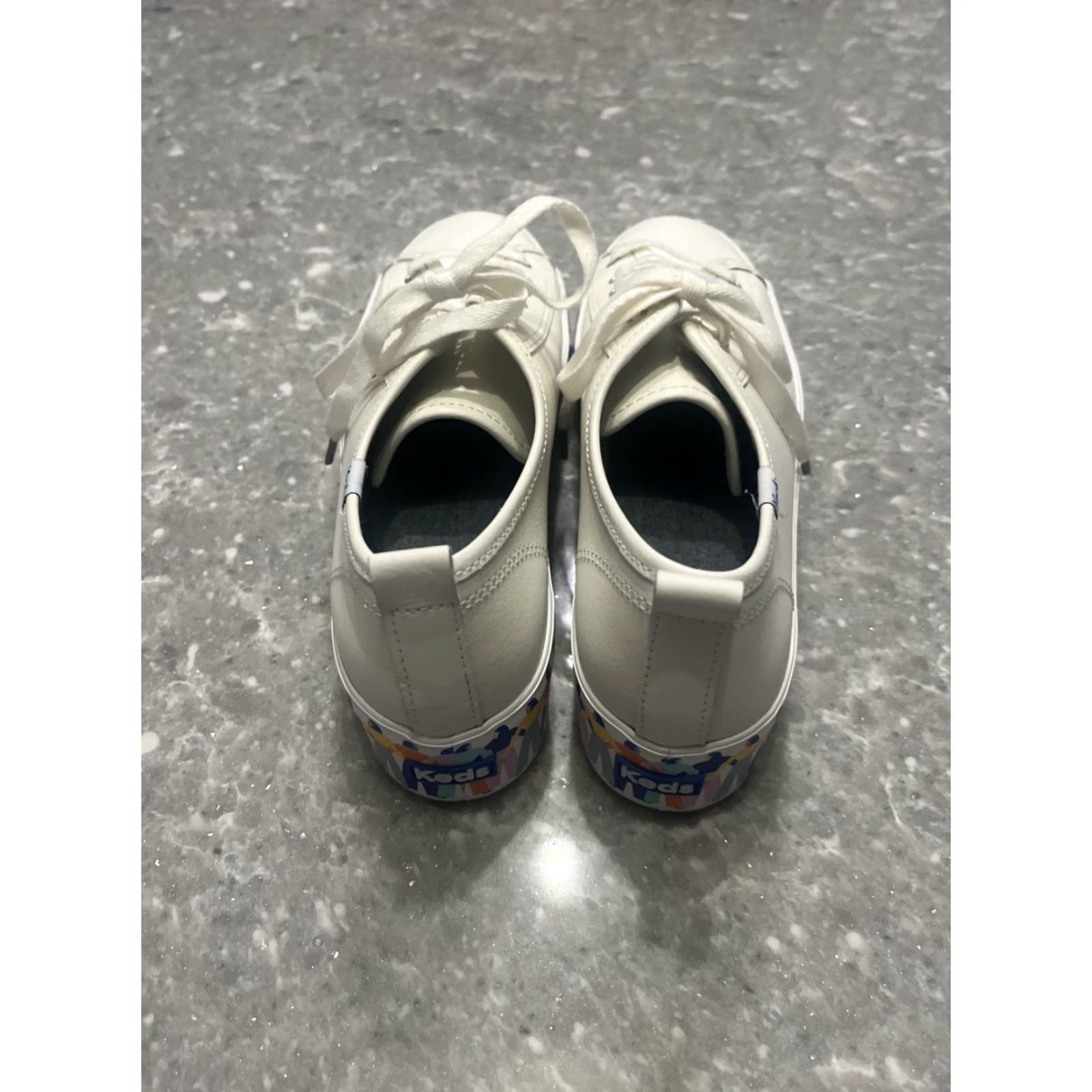 Keds Keds Triple Up Leather Rainbow Platform Sneakers WH65551 7.5 Womens Shoes White Rainbow Platform Sneakers Size US 8 / IT 38 - 4 Thumbnail
