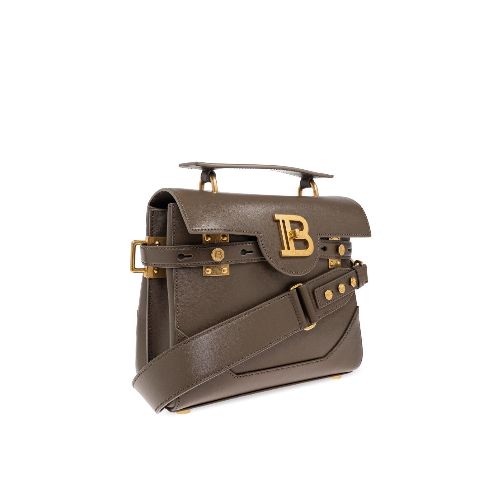 Balmain BALMAIN B-Buzz 23 Green Leather Top Handle Bag New & Authent Size ONE SIZE - 3 Thumbnail