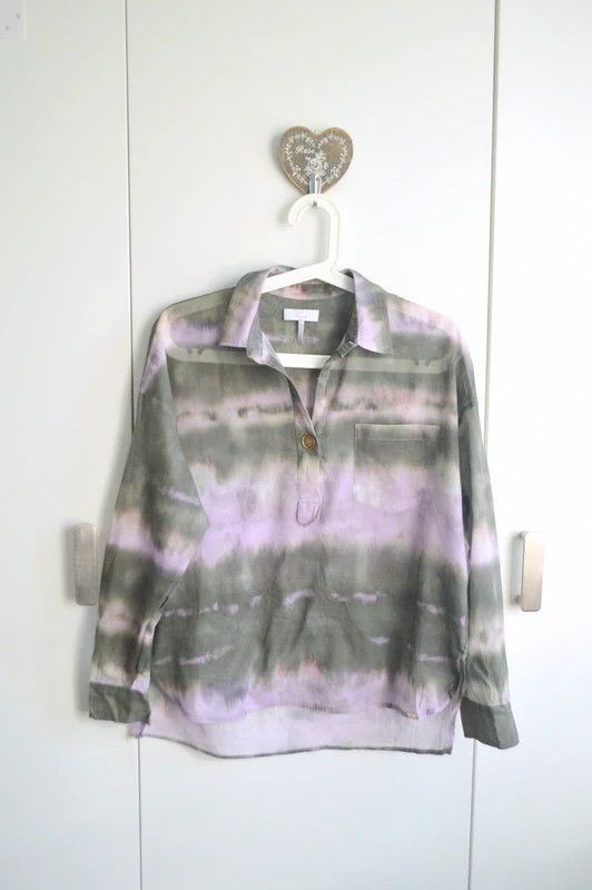 CINQUE Cinque shirt S/M oversize cotton chambray tie-dye boho indie Size M / US 6-8 / IT 42-44 - 1 Thumbnail