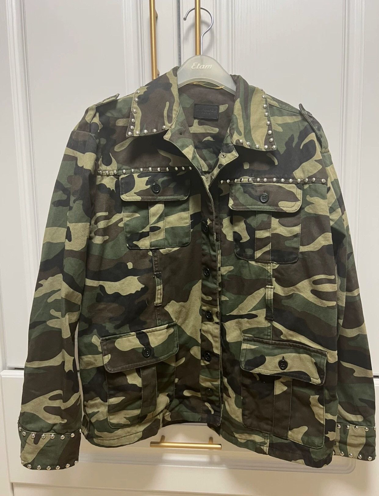 Ysl camo jacket top