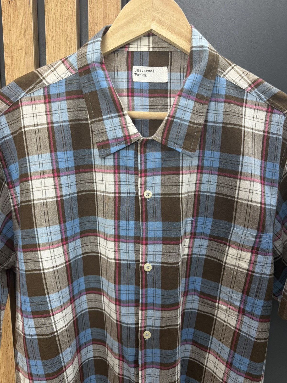Universal Works Universal Works Plaid Shirt Short Sleeve Size L Size US L / EU 52-54 / 3 - 2 Thumbnail