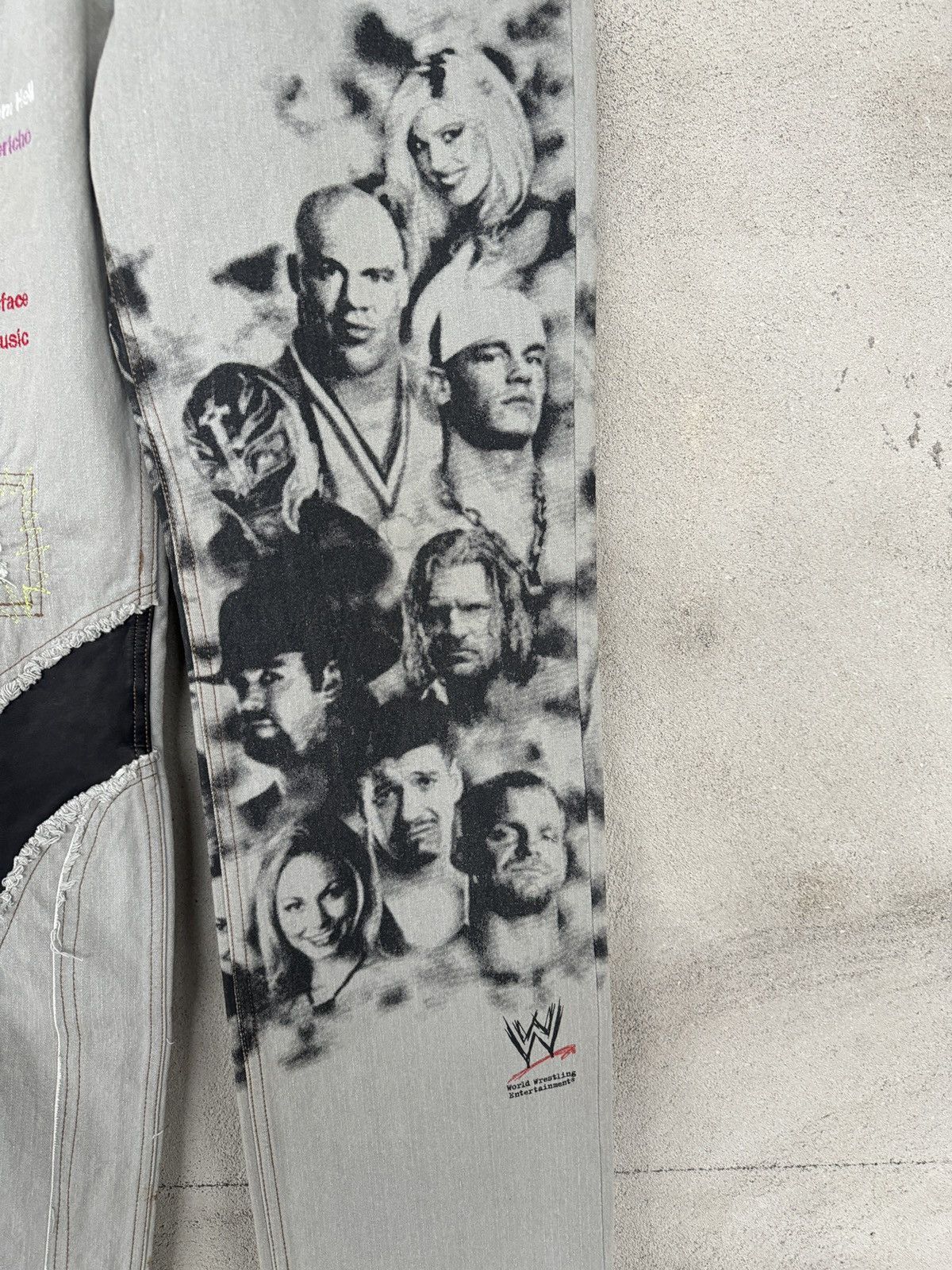 PPFM PPFM WWE 05SS Chinese character“技”Leather Jeans Size US 33 - 3 Thumbnail