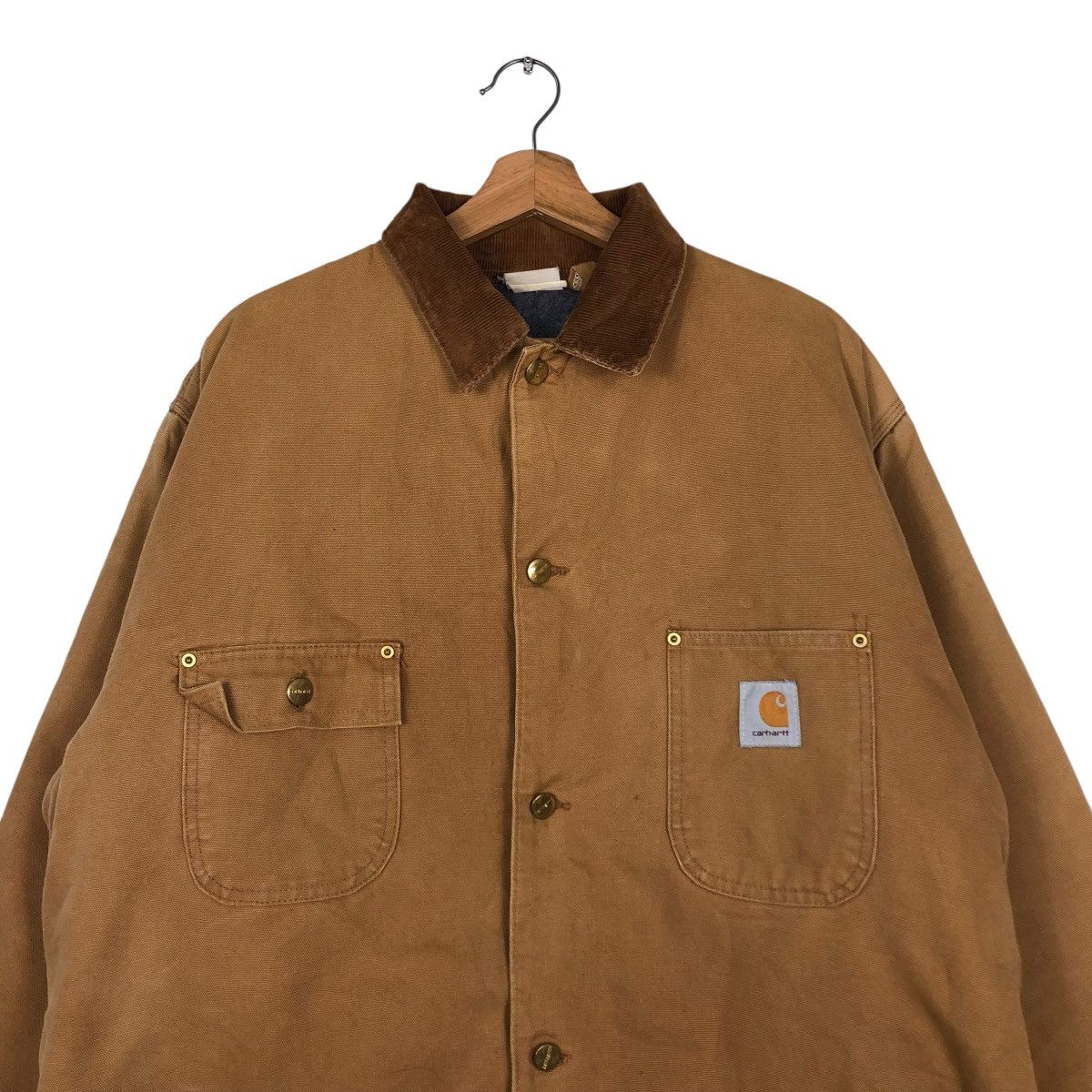 Carhartt 🔥VINTAGE CHORE JACKET CARHARTT DUCK CANVAS WORKER Size US L / EU 52-54 / 3 - 4 Thumbnail