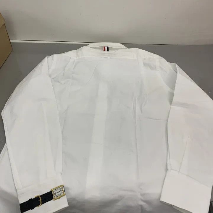 Thom Browne Thom Browne White Patterned Cuff Shirt -2507 Size US S / EU 44-46 / 1 - 6 Thumbnail