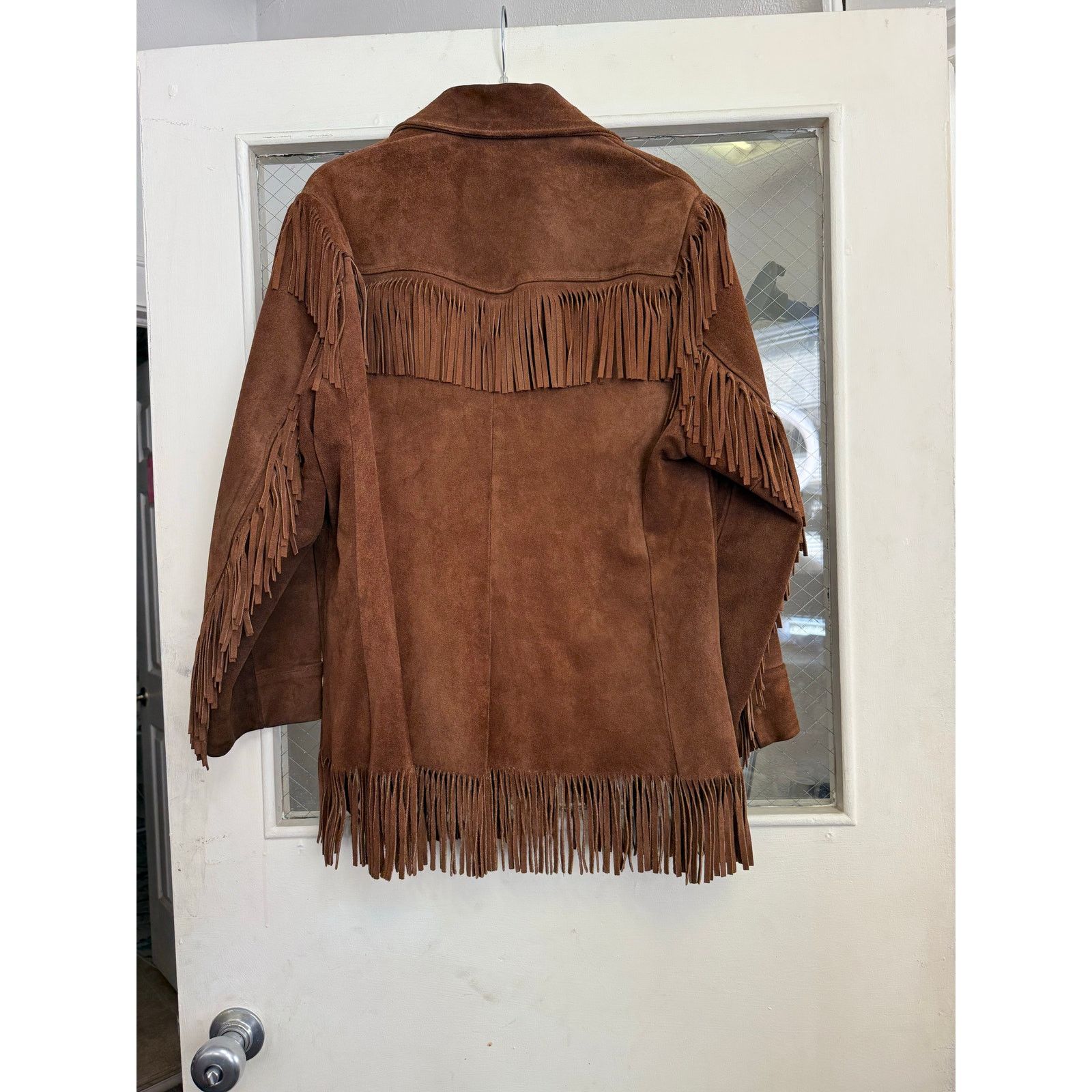 Sears Vintage Brown Suede Leather Fringe Jacket Sz 18 GS Size XXL / US 16-18 / IT 52-54 - 5 Thumbnail