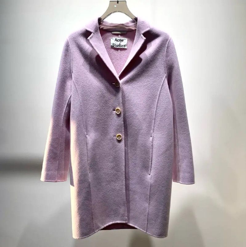 Acne Studios Acne Studios Pink Wool Women's Coat Size ONE SIZE - 1 Thumbnail