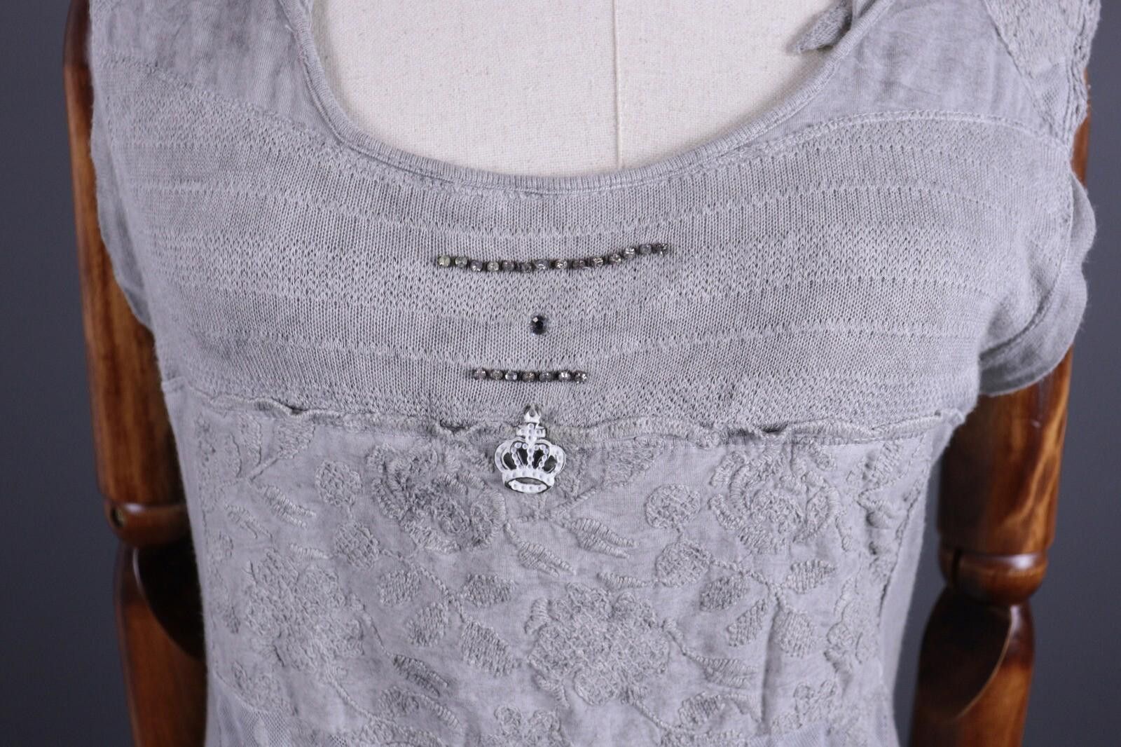 Designer Elisa Cavaletti Club Sono Gray Lagenlook Dress Size L Size L / US 10 / IT 46 - 4 Thumbnail
