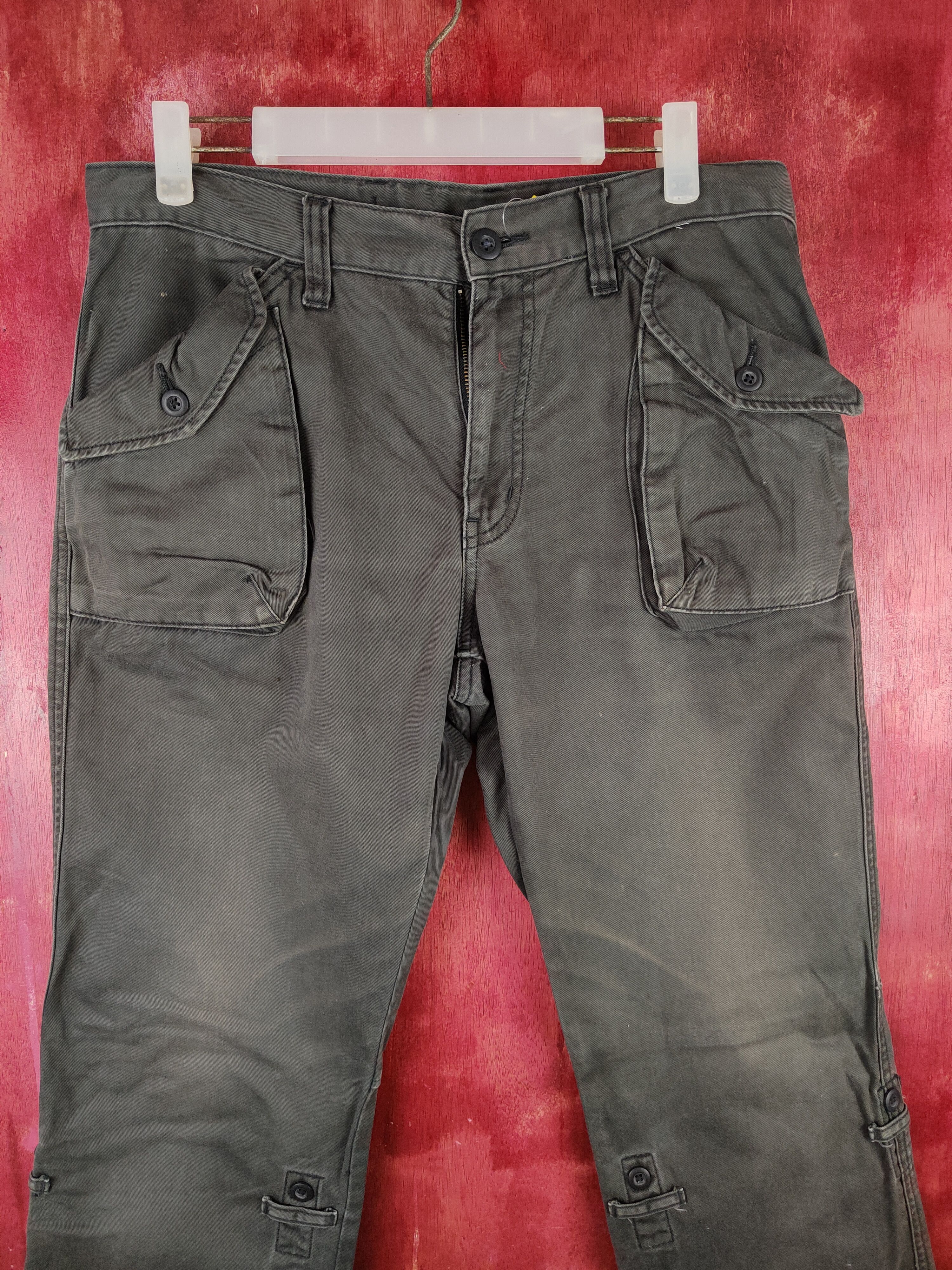 Japanese Brand × Uniqlo Uniqlo Dark Brown Multipocket Casual Pants #S1474 Size US 32 / EU 48 - 2 Thumbnail