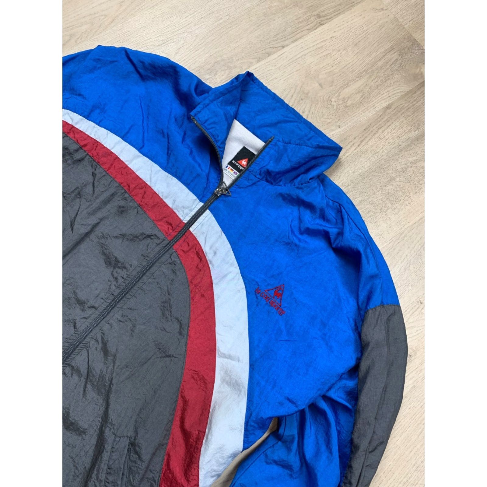 Le Coq Sportif Le Coq Sportif Track Jacket Track Pants 90s Vintage Mens Nylon Tracksuit L Blue Mens Size 42R - 6 Thumbnail