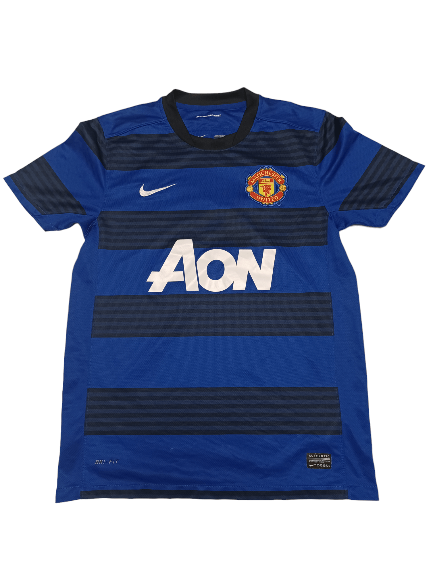 Pre-owned Manchester United X Soccer Jersey Nike 2011-2012 Man United Away Jersey Soccer Football In Striped
