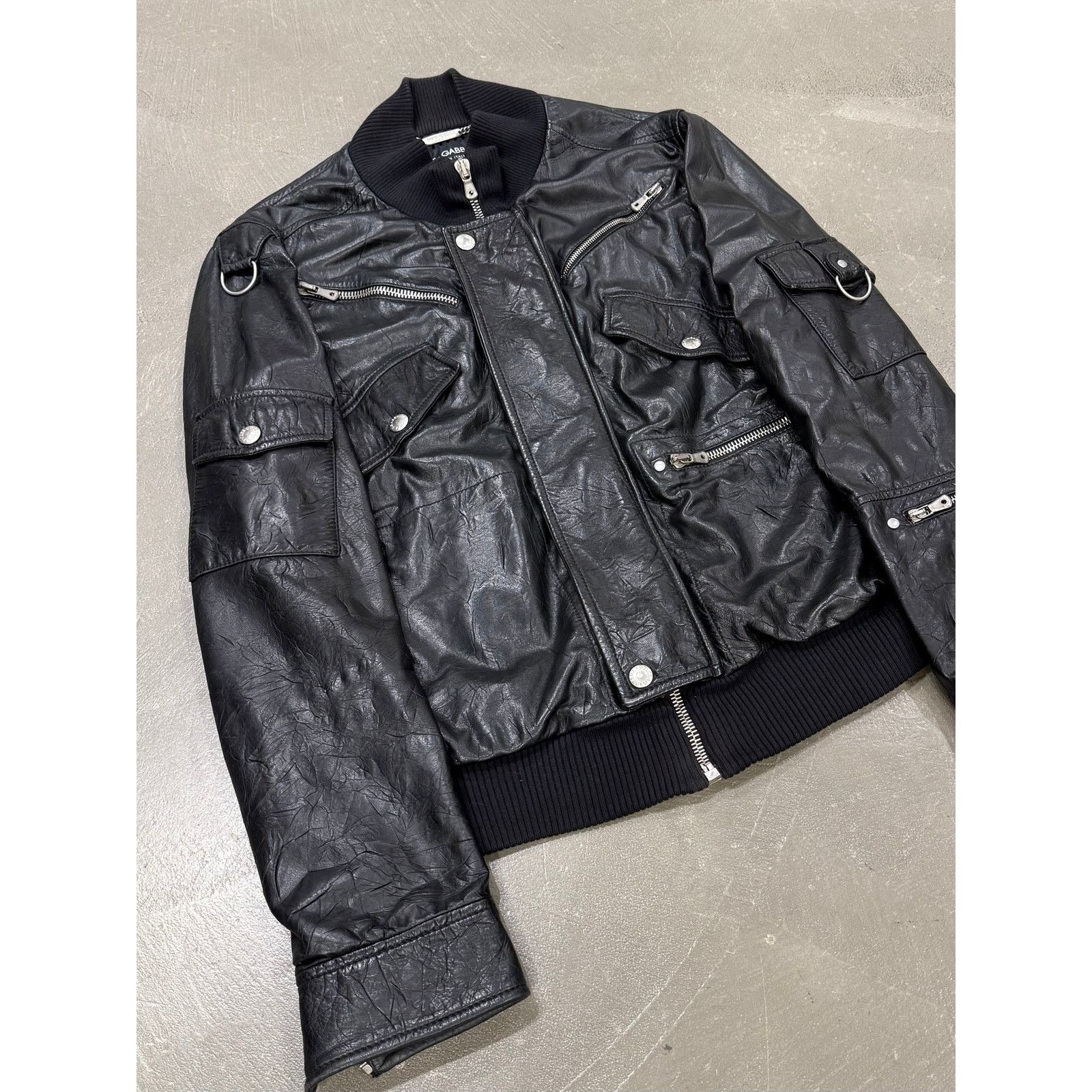 Dolce & Gabbana S/S2004 Dolce & Gabbana multi-zipper runway leather jacket Size L / US 10 / IT 46 - 2 Thumbnail
