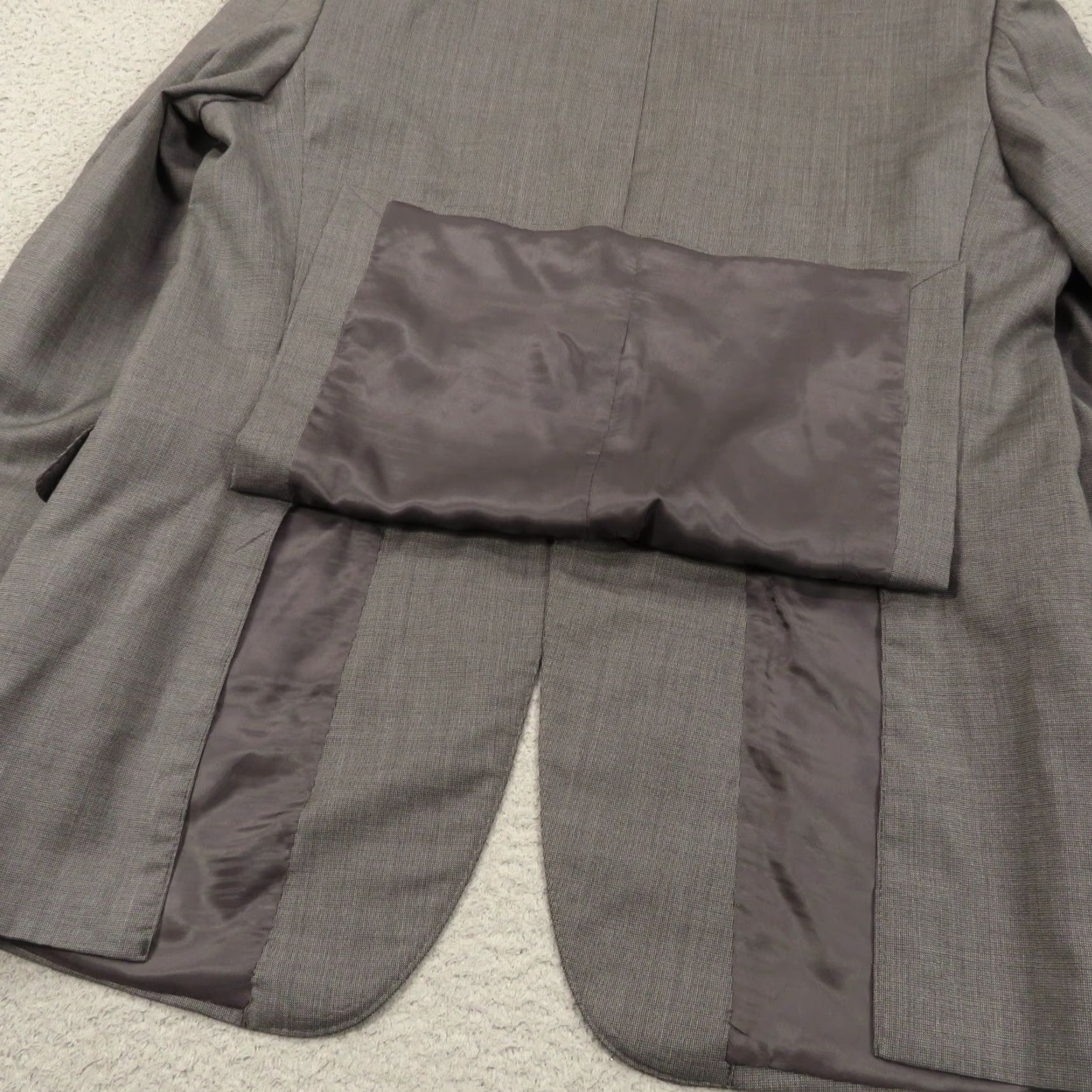 Ermenegildo Zegna Ermenegildo Zegna Suit 2 Piece Charcoal Wool Silk Jacket Pant 44L 36x32 Men Regular Notch Lapel Size 44R - 5 Thumbnail