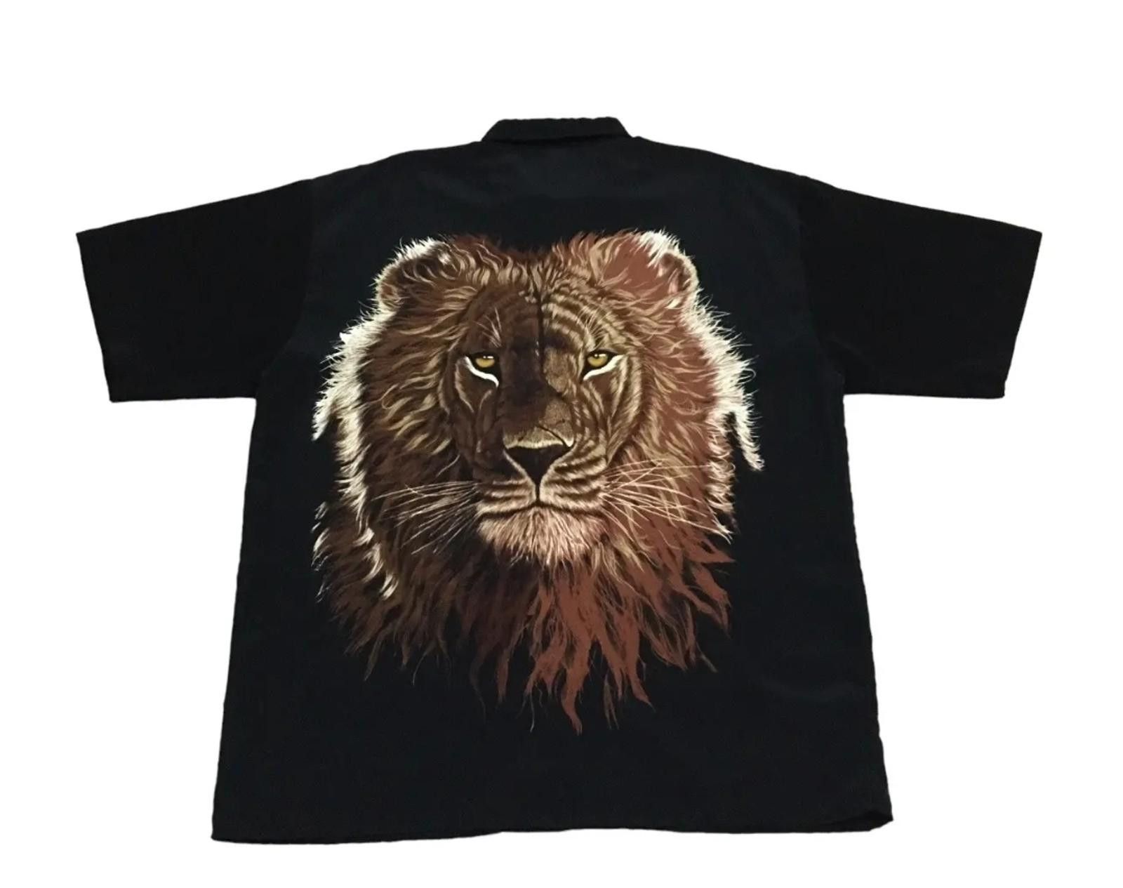 Billionaire Boys Club Vtg. 90's BillionBay Lion Print Shirt Size US L / EU 52-54 / 3 - 2 Thumbnail