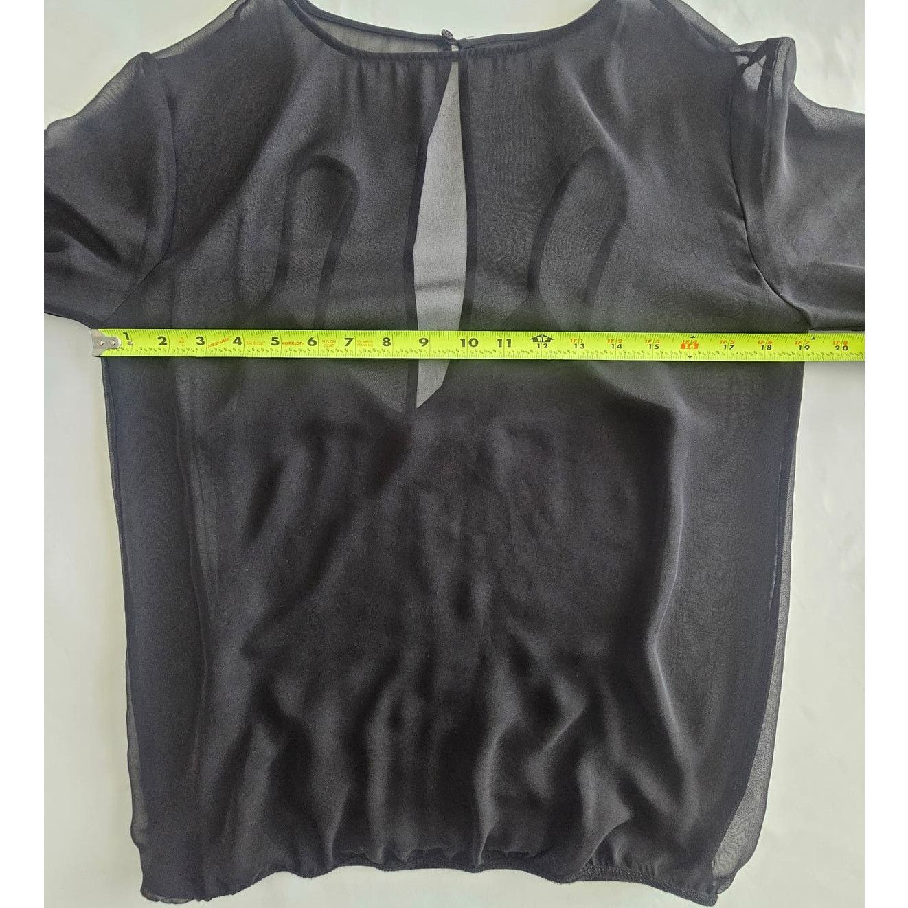 Bailey 44 EUC BAILEY 44 Black Sheer Chiffon Blouse w/Attached Cami XS Size XS / US 0-2 / IT 36-38 - 6 Thumbnail