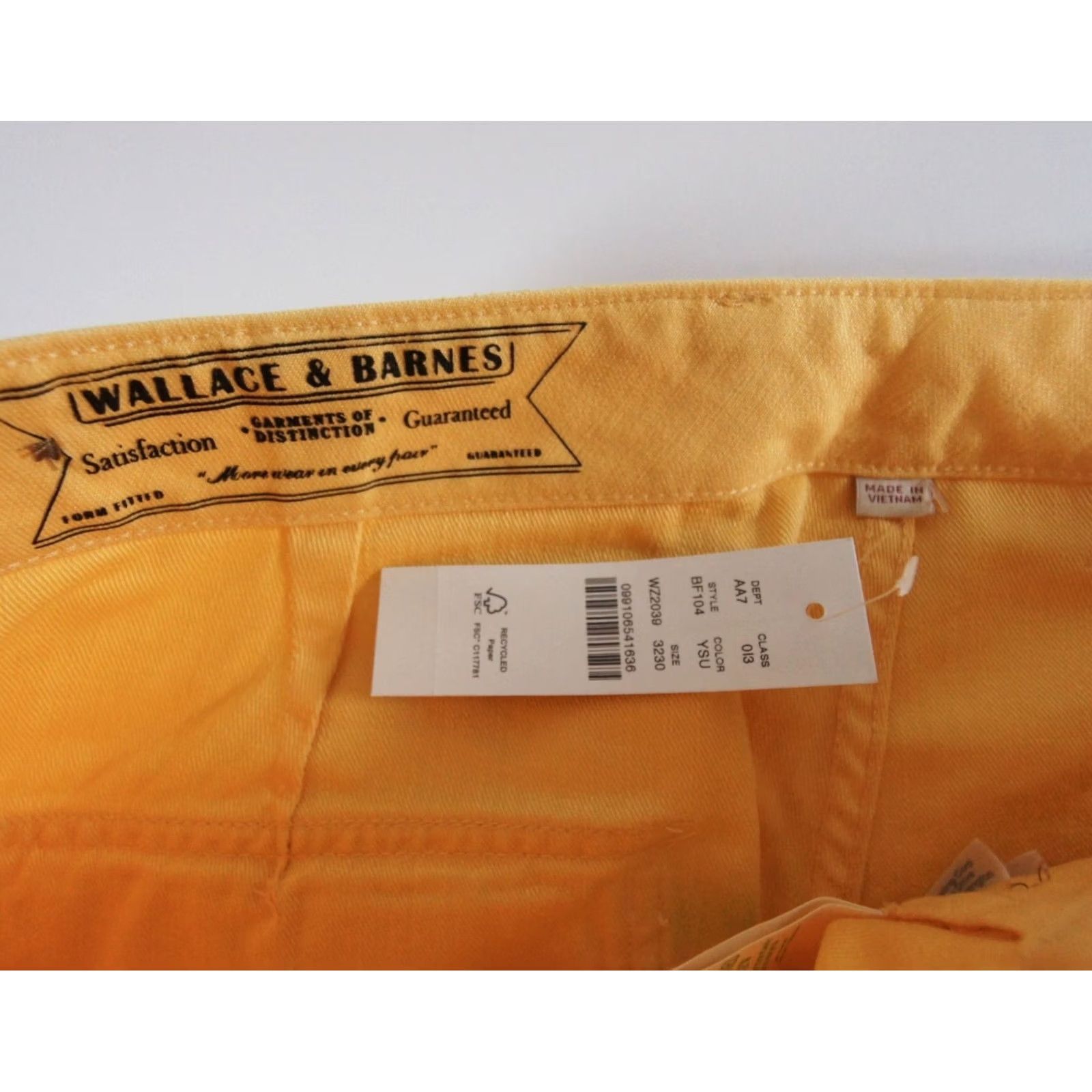 Wallace & Barnes Wallace & Barnes Pant Mens 32x30 Yellow Camp Pant Slub Cotton Outdoors NEW Size US 32 / EU 48 - 7 Thumbnail