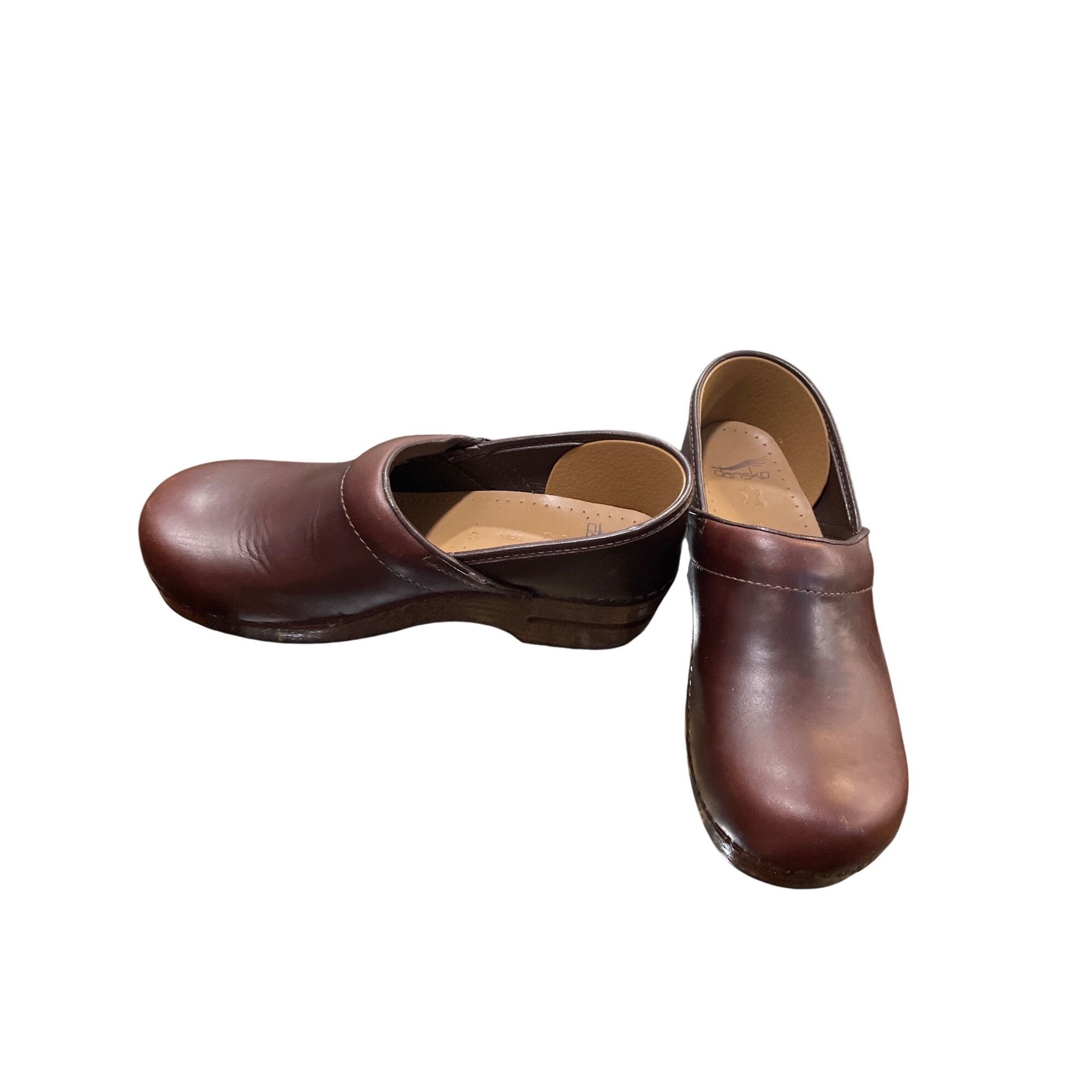Dansko Dansko wms brown leather nursing day wear mules clogs sz 10- Size US 10 / IT 40 - 2 Thumbnail