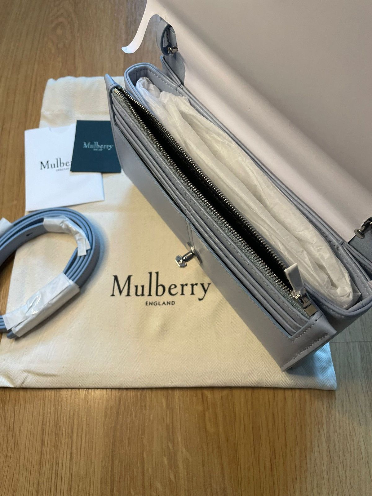 Mulberry Mulberry Lana Crossbody Poplin Blue Bag Size ONE SIZE - 5 Thumbnail