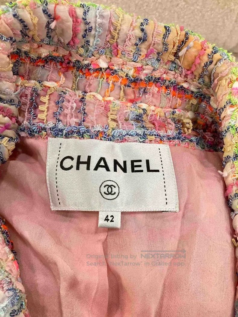 Chanel Chanel Pastel glitter lapel coat Size M / US 6-8 / IT 42-44 - 5 Thumbnail