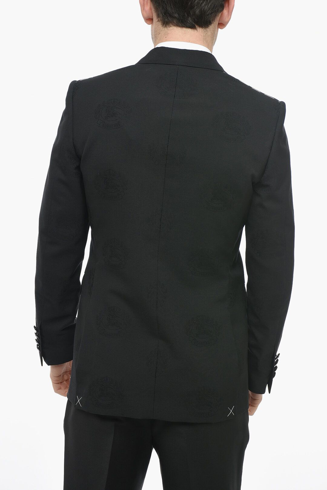 Burberry og1mm1125 Wool Embroidered Blazer in Black Size US M / EU 48-50 / 2 - 2 Thumbnail