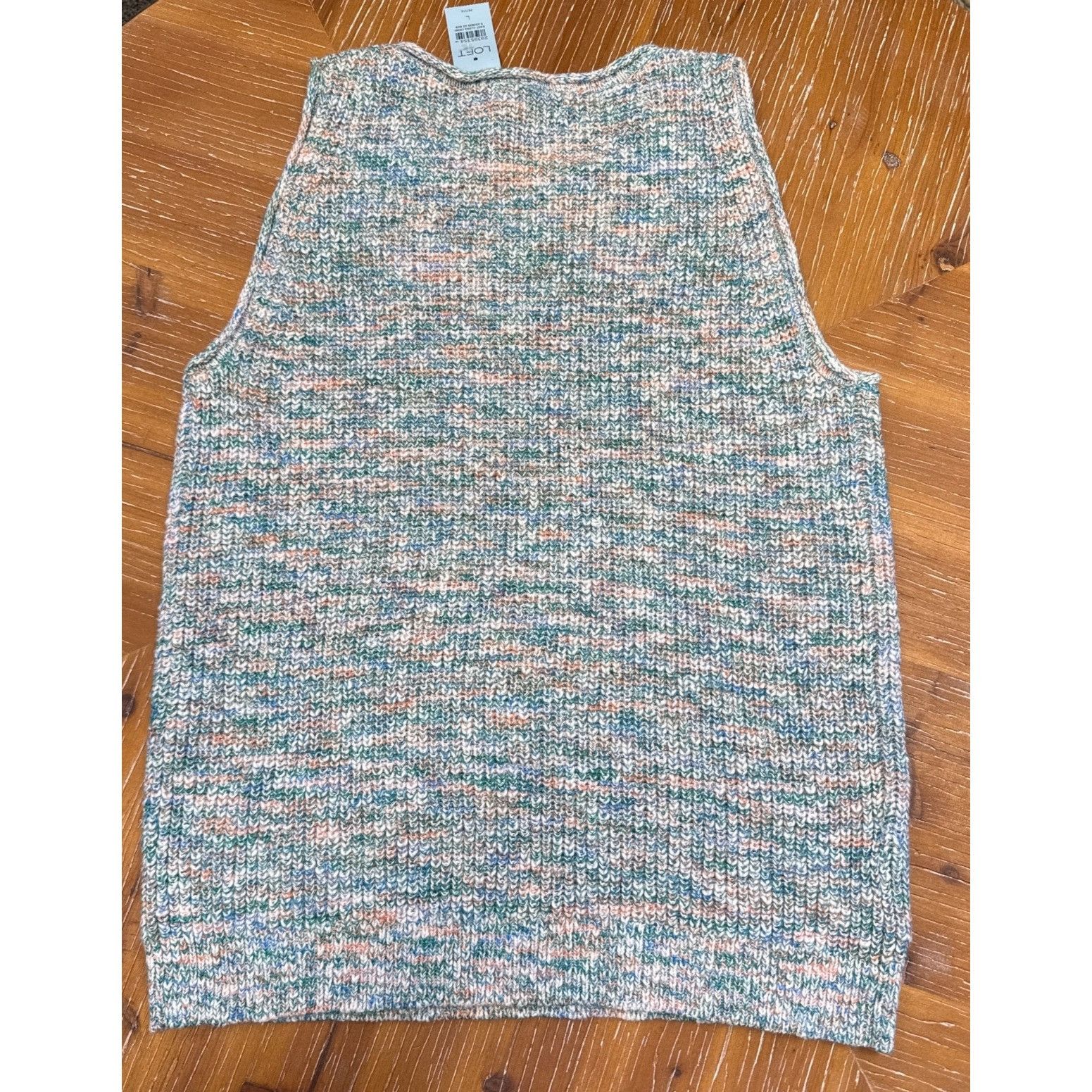 Loft Loft Multicolor Knit Tank Top Sleeveless Lightweight Size PL Size L / US 10 / IT 46 - 8 Thumbnail