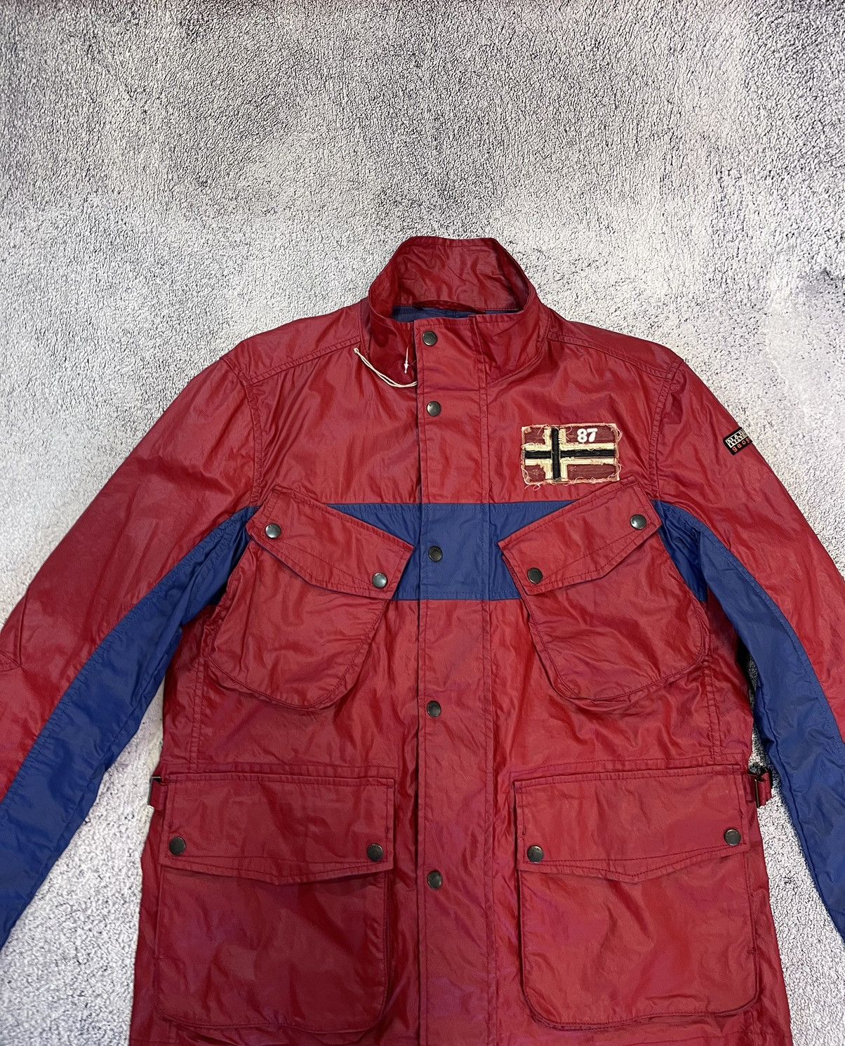 Napapijri Napapijri Men’s Jacket Wax Corpo Red Big Logo Size XL Size US XL / EU 56 / 4 - 5 Thumbnail