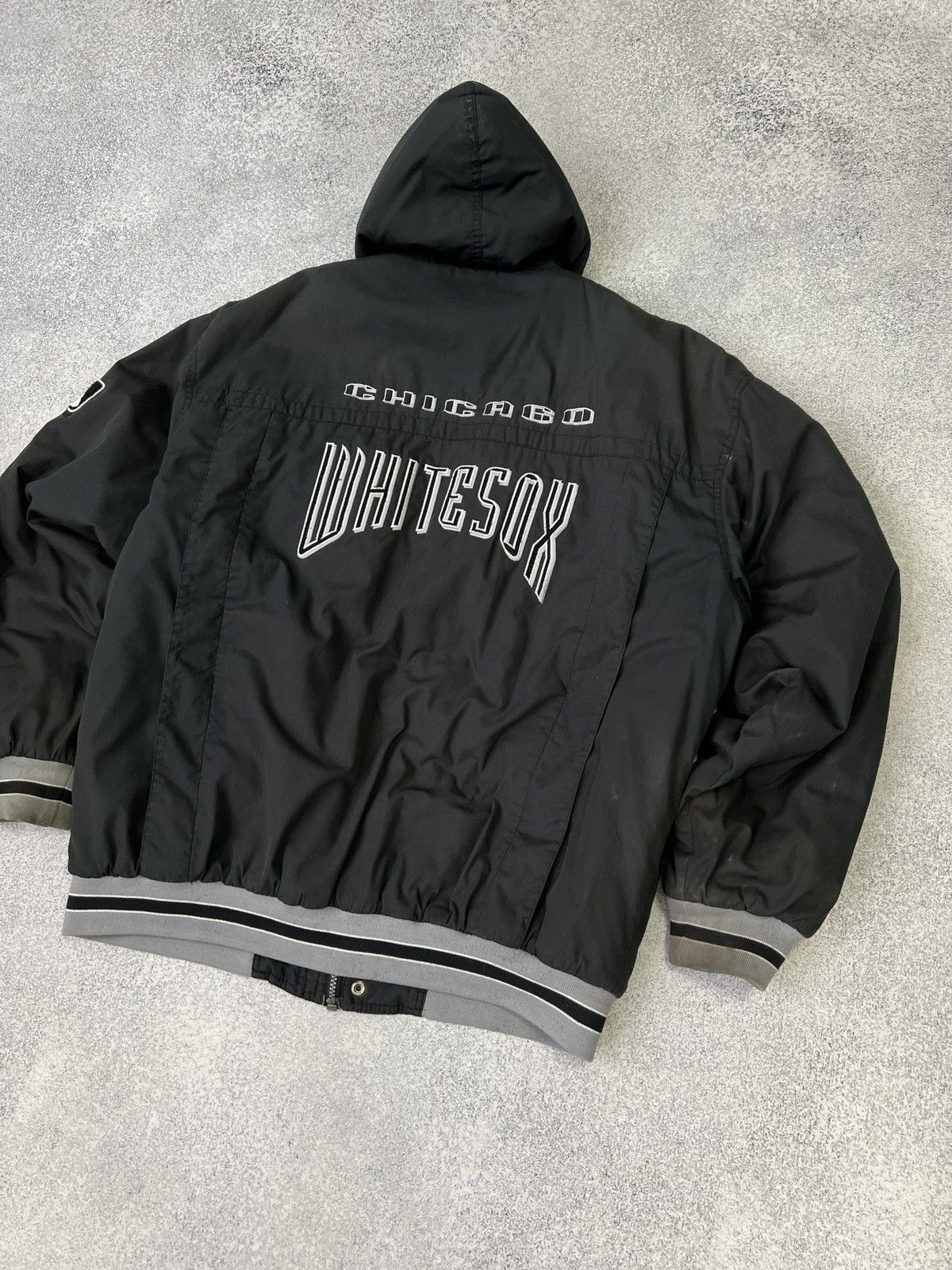 MLB × Vintage Campri Teamline White Sox Black Vintage Baseball Jacket Size US L / EU 52-54 / 3 - 14 Thumbnail