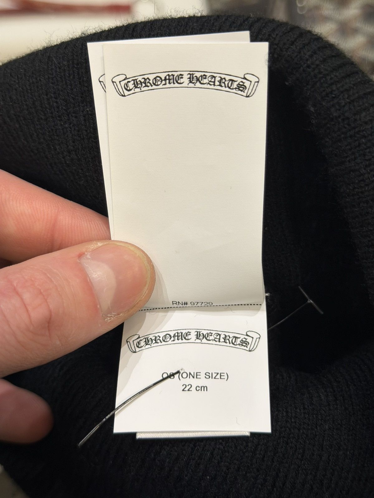 Chrome Hearts Chrome Hearts Black Beanie Size ONE SIZE - 8 Thumbnail