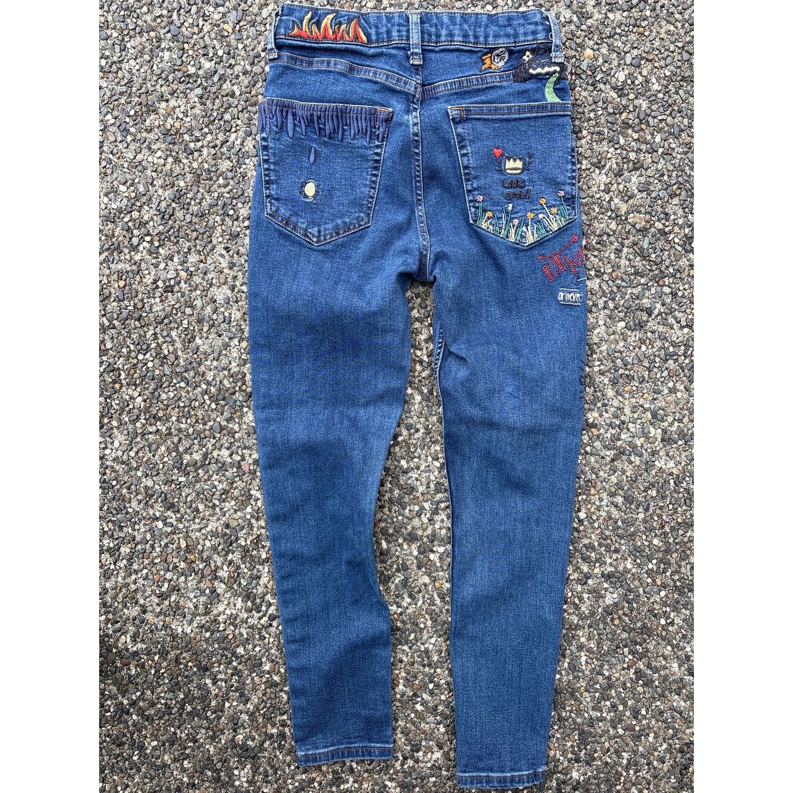 Topshop Topshop Moto Jamie Scribble Skinny Jeans 28" W Grafitti Size 28" / US 6 / IT 42 - 4 Thumbnail