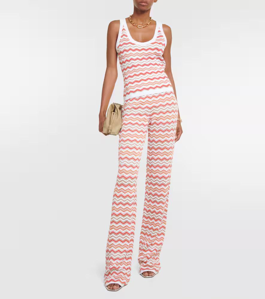 Missoni o1mle0425 Zigzag Woven Tank Top in Multicolor Size L / US 10 / IT 46 - 2 Thumbnail