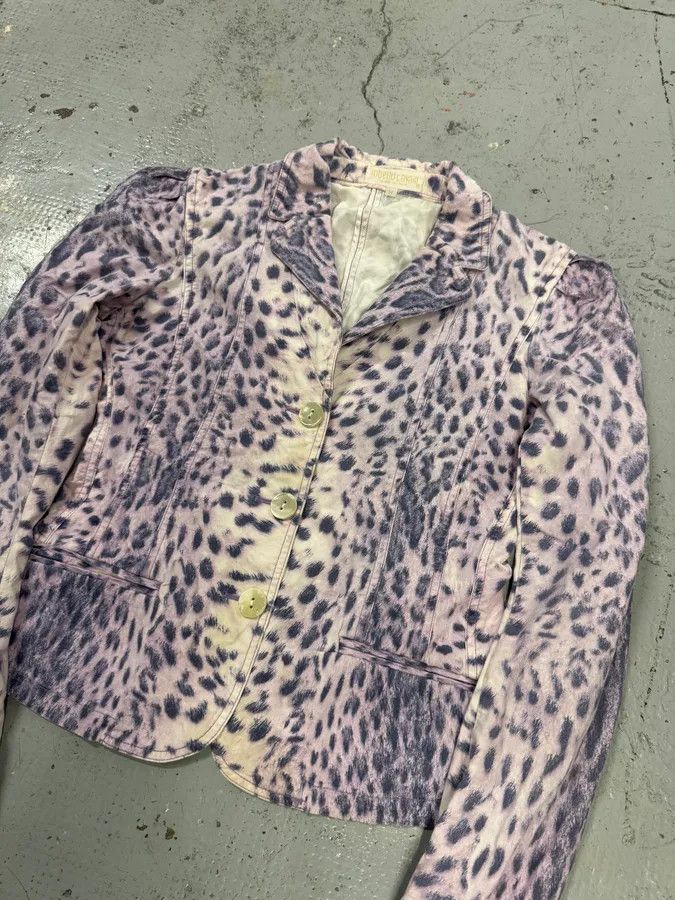 Roberto Cavalli SS2000 Roberto Cavalli Pink Leopard Blazer Jacket Size S / US 4 / IT 40 - 5 Thumbnail