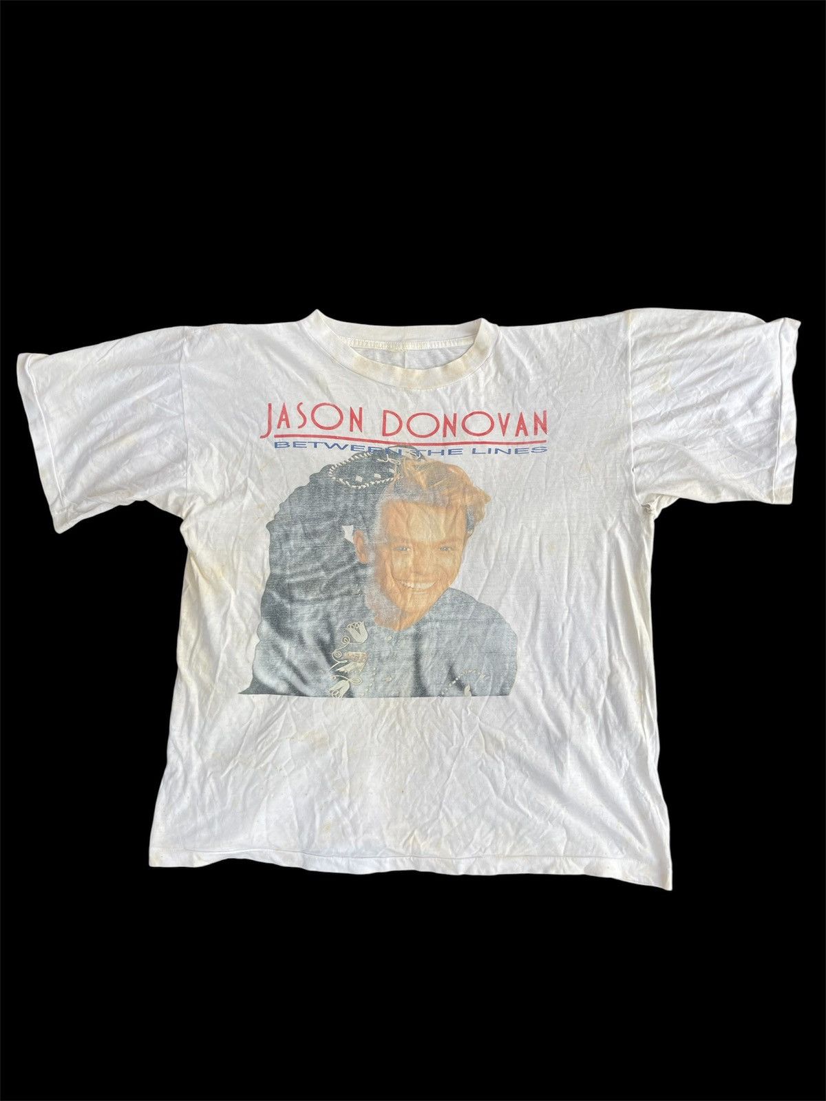Band Tees 1990 Jason Donovan Vintage Faded Single stitch t-shirt Size US L / EU 52-54 / 3 - 1 Thumbnail