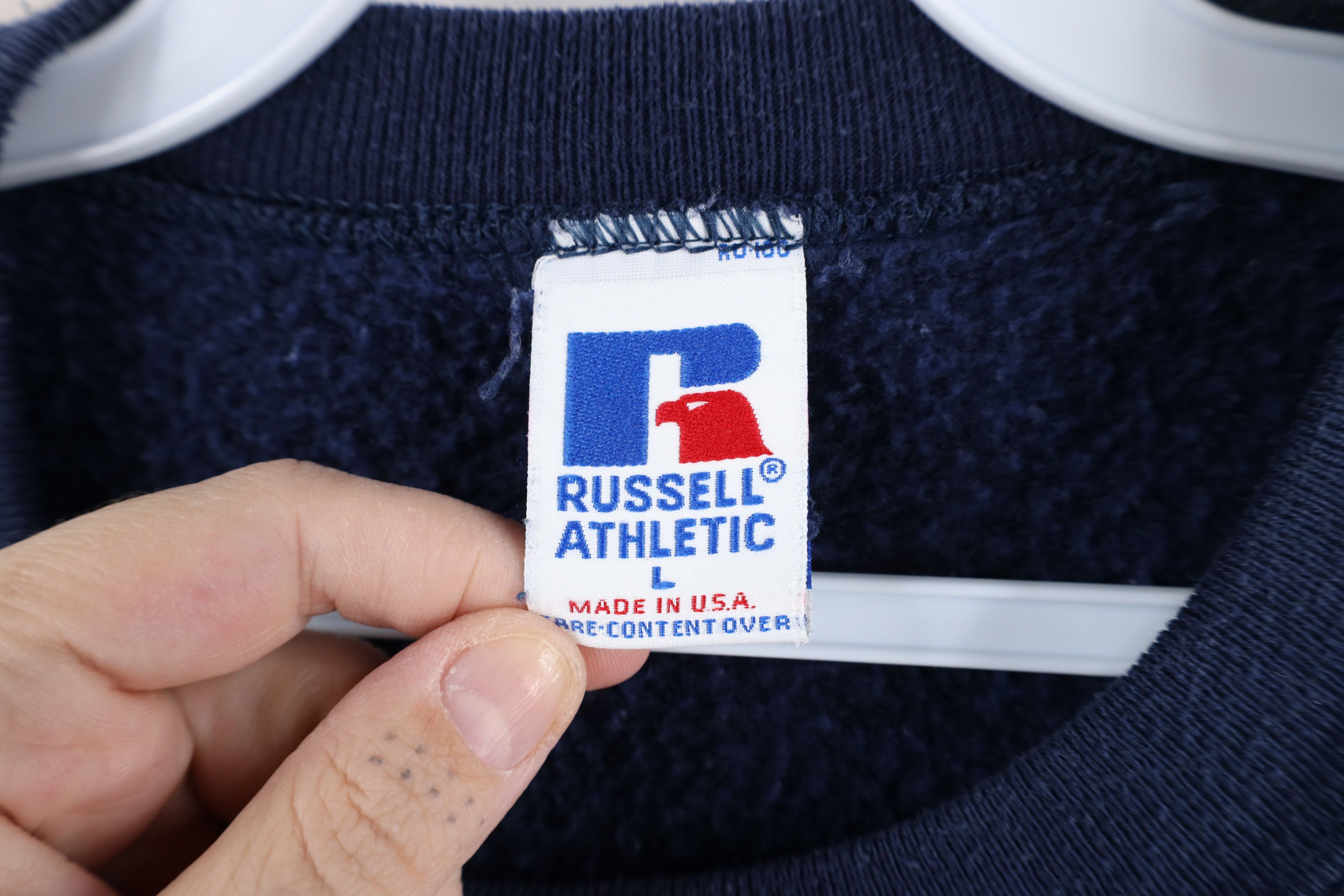 Russell Athletic × Vintage Vintage 90s Russell Athletic Crewneck Sweatshirt Blue USA Size US L / EU 52-54 / 3 - 6 Thumbnail