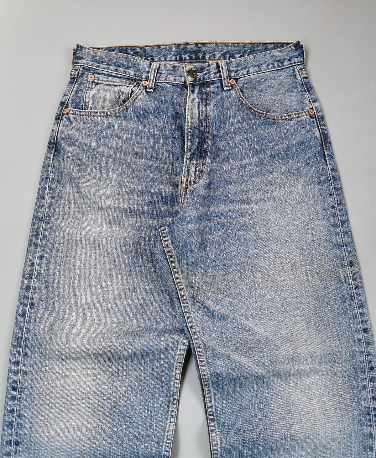 Le Grande Bleu (L.G.B.) × Levi's × Vintage Levis 504 Straight Jeans (LG33) Size US 32 / EU 48 - 3 Thumbnail