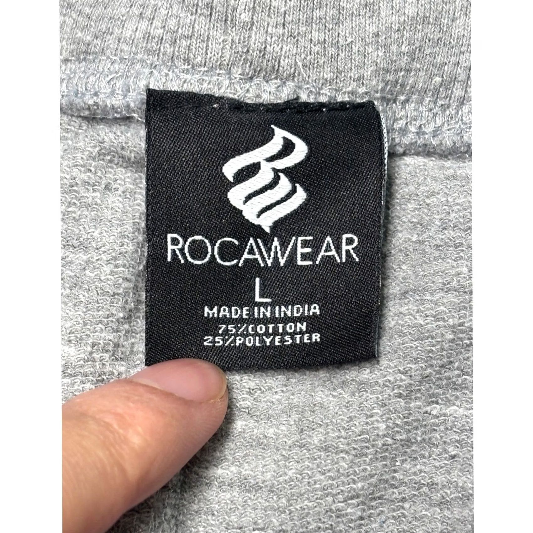 Rocawear Rocawear Mens Joggers Gray Colorblock Sweatpants L 30x31 Zip Leg Openings Hem Athletic Casual Pants Sweatpants Size US 33 - 4 Thumbnail