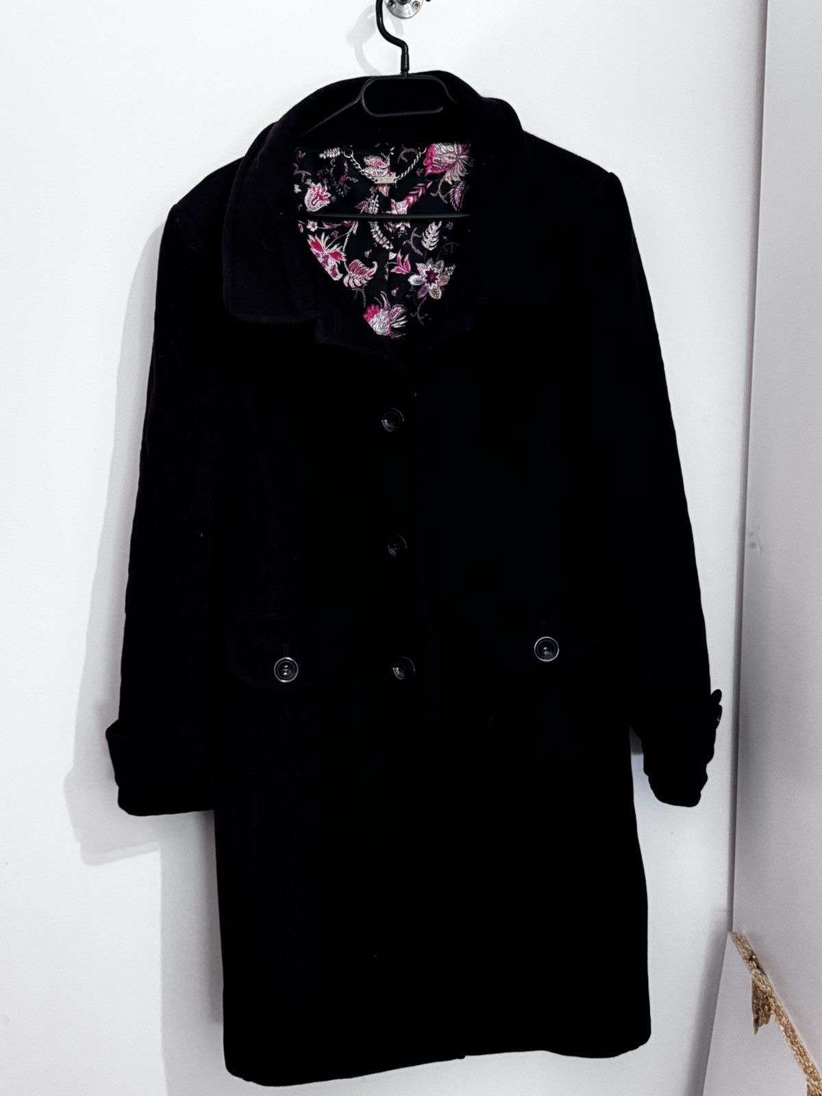 Next Luxury Italian Limonta Fabric Trench Coat Navy Blue