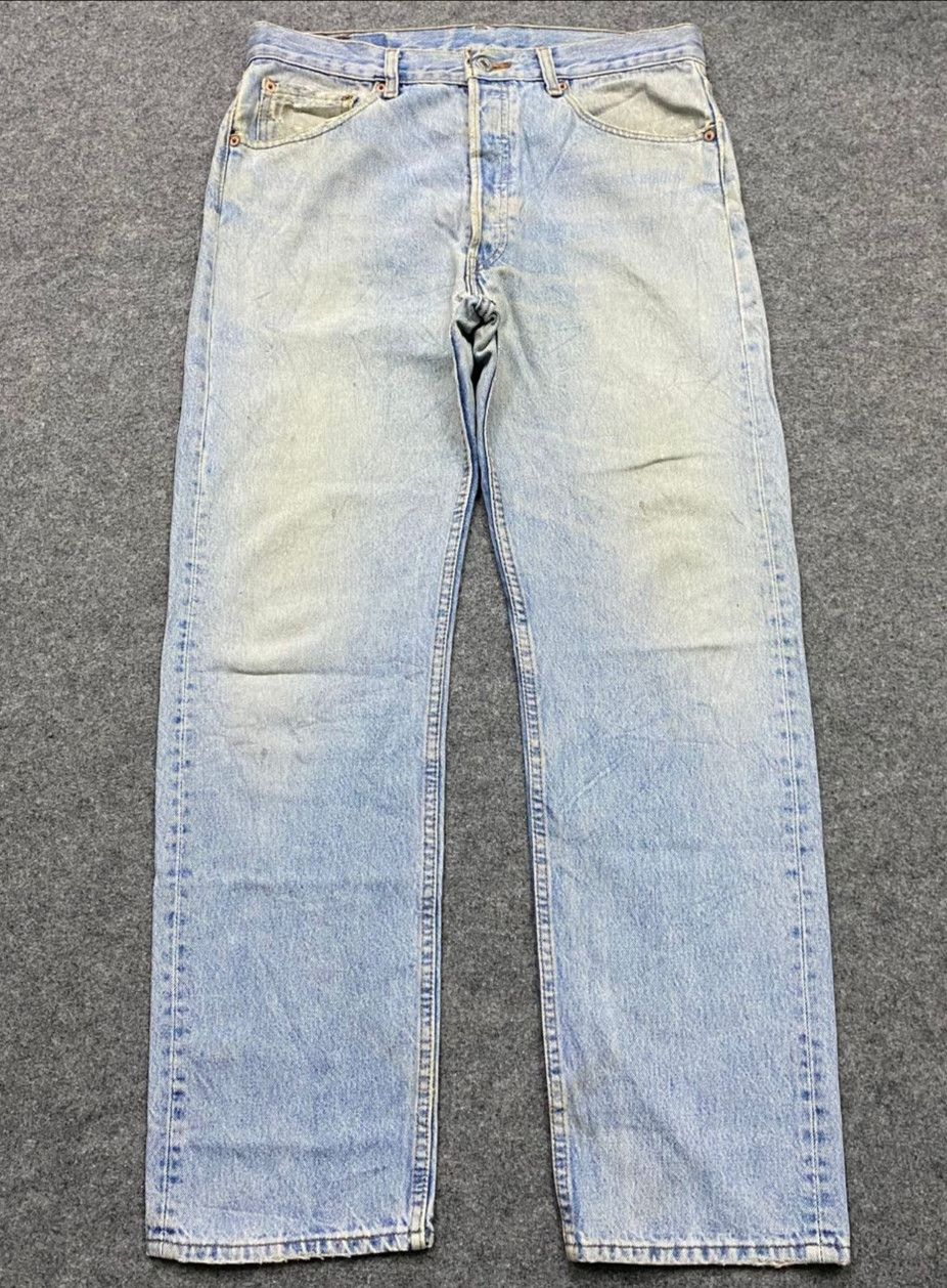 Levi's Vintage Clothing Vintage 90s Levis 501 Distressed denim Kurt Cobain Style Size US 34 / EU 50 - 1 Thumbnail